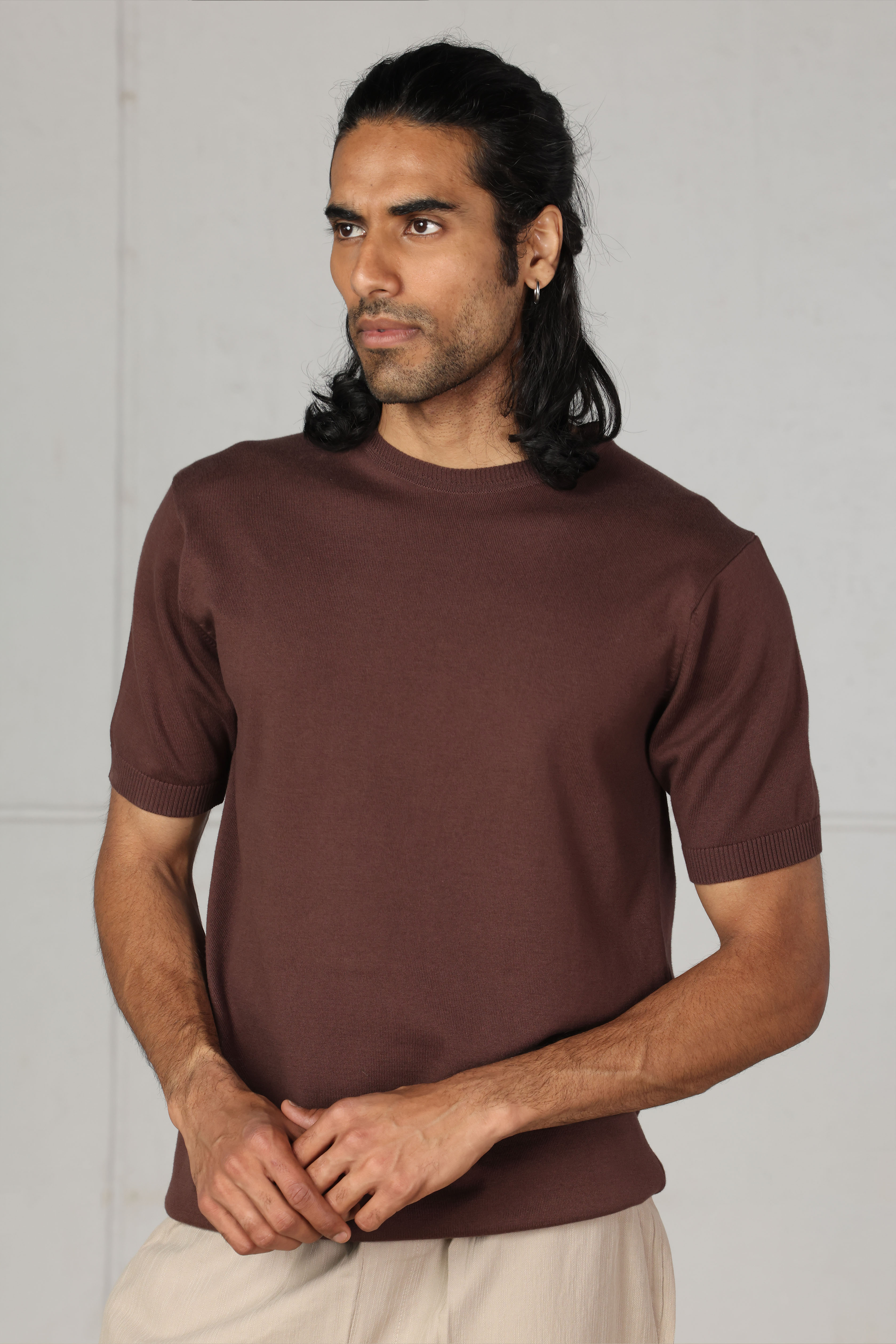 Brown Knit T-Shirt – New Horizon