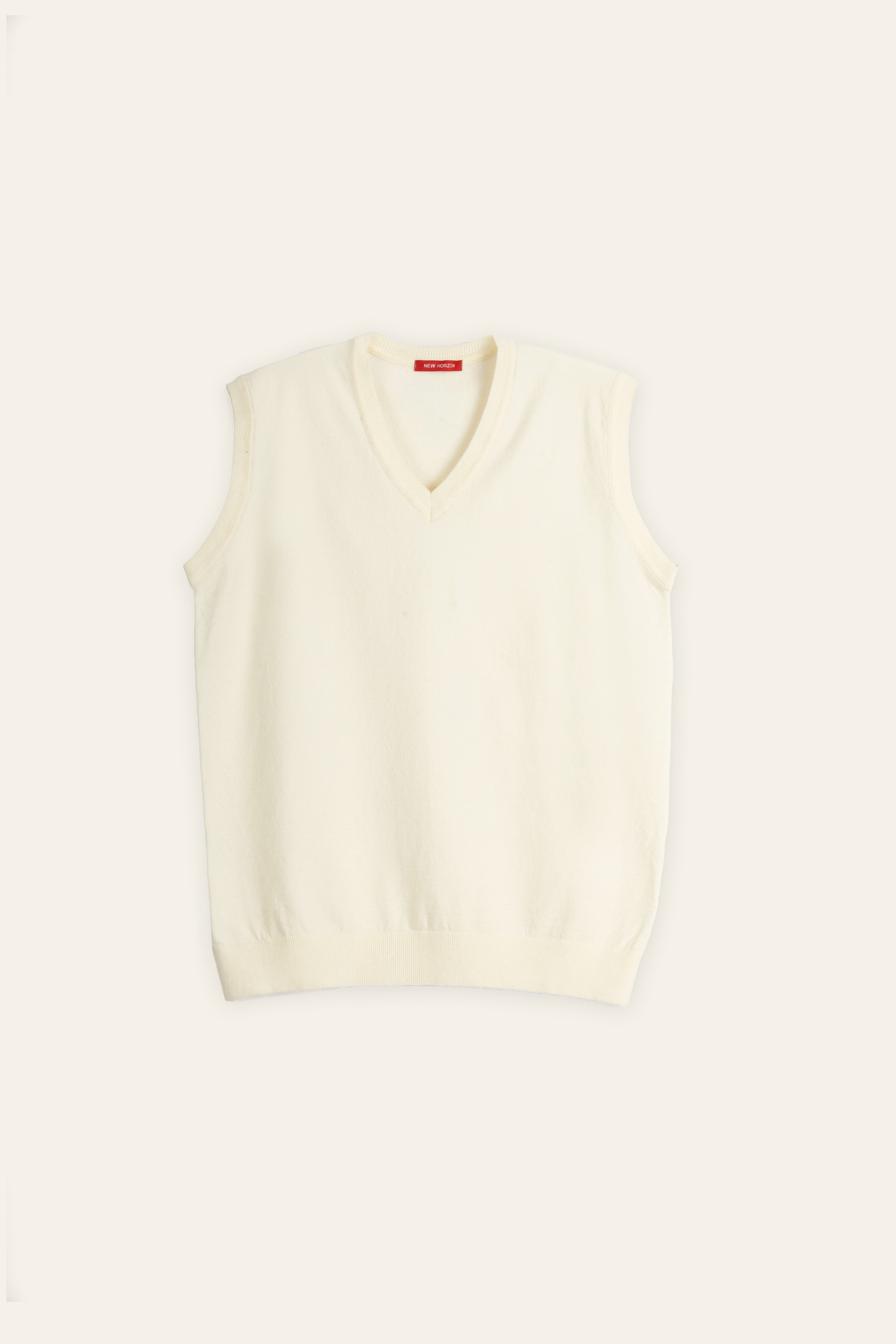 Wool Knitted Vest - Off White