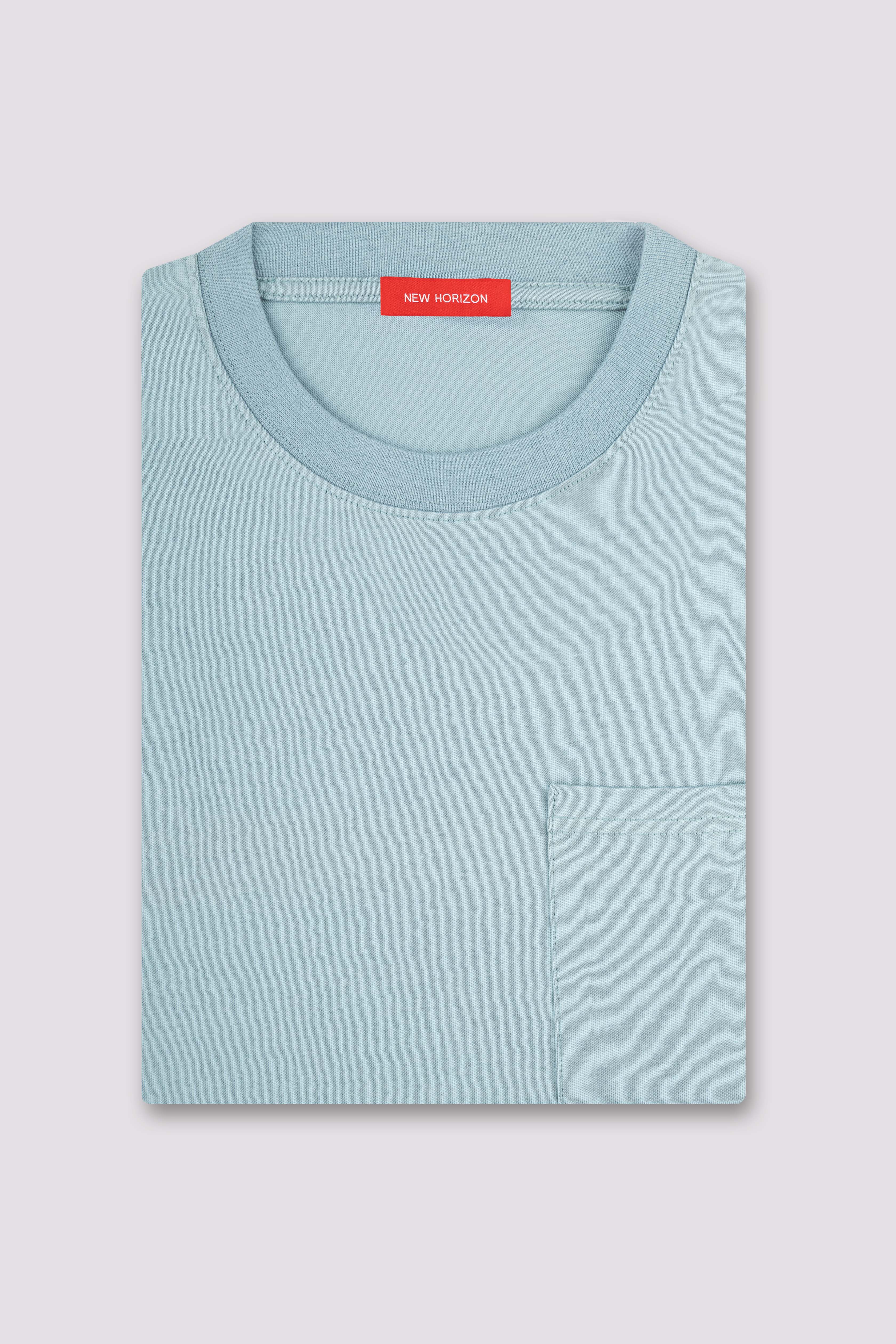 Blue Relaxed Fit Pocket T-Shirt
