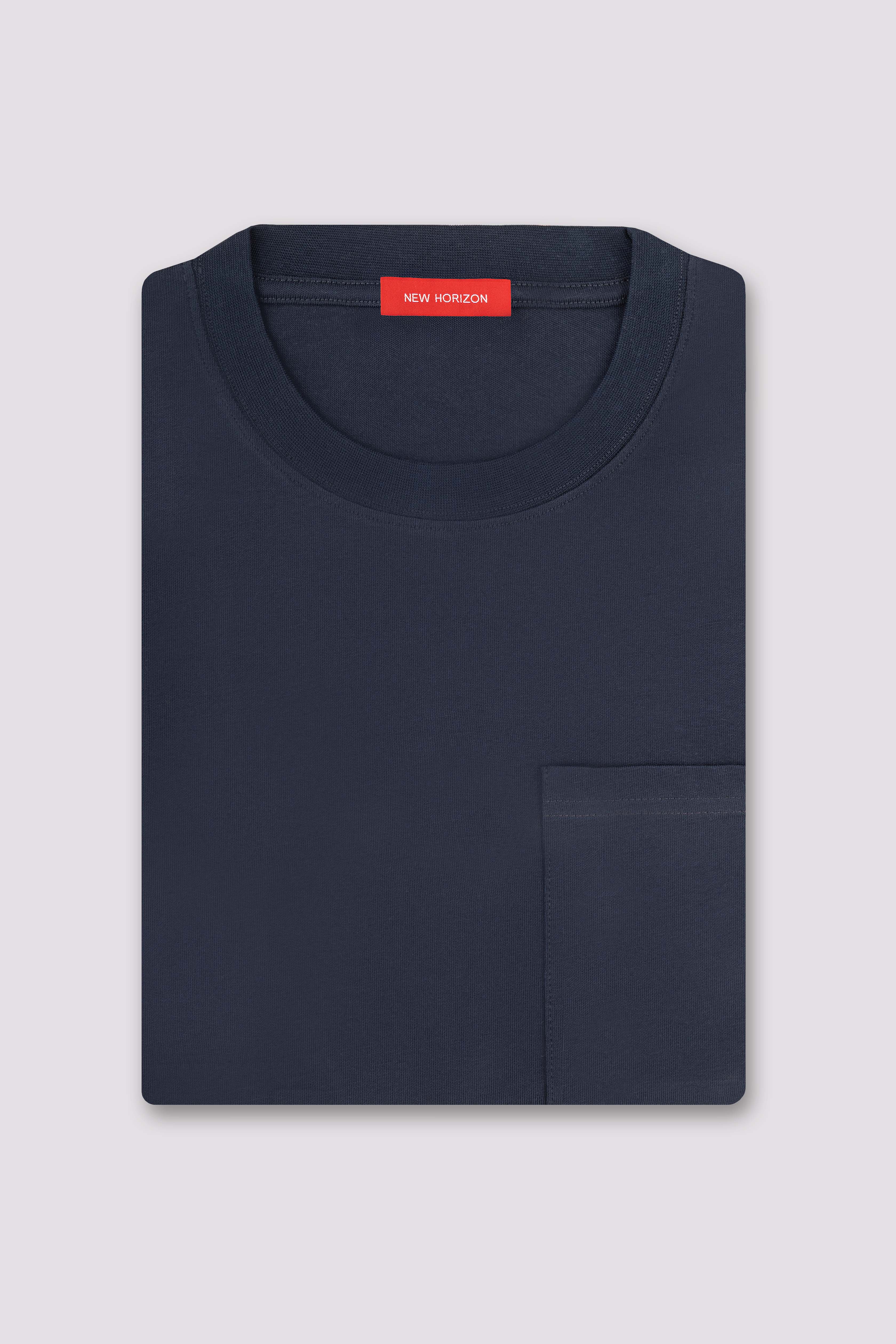 Navy Relaxed Fit Pocket T-Shirt