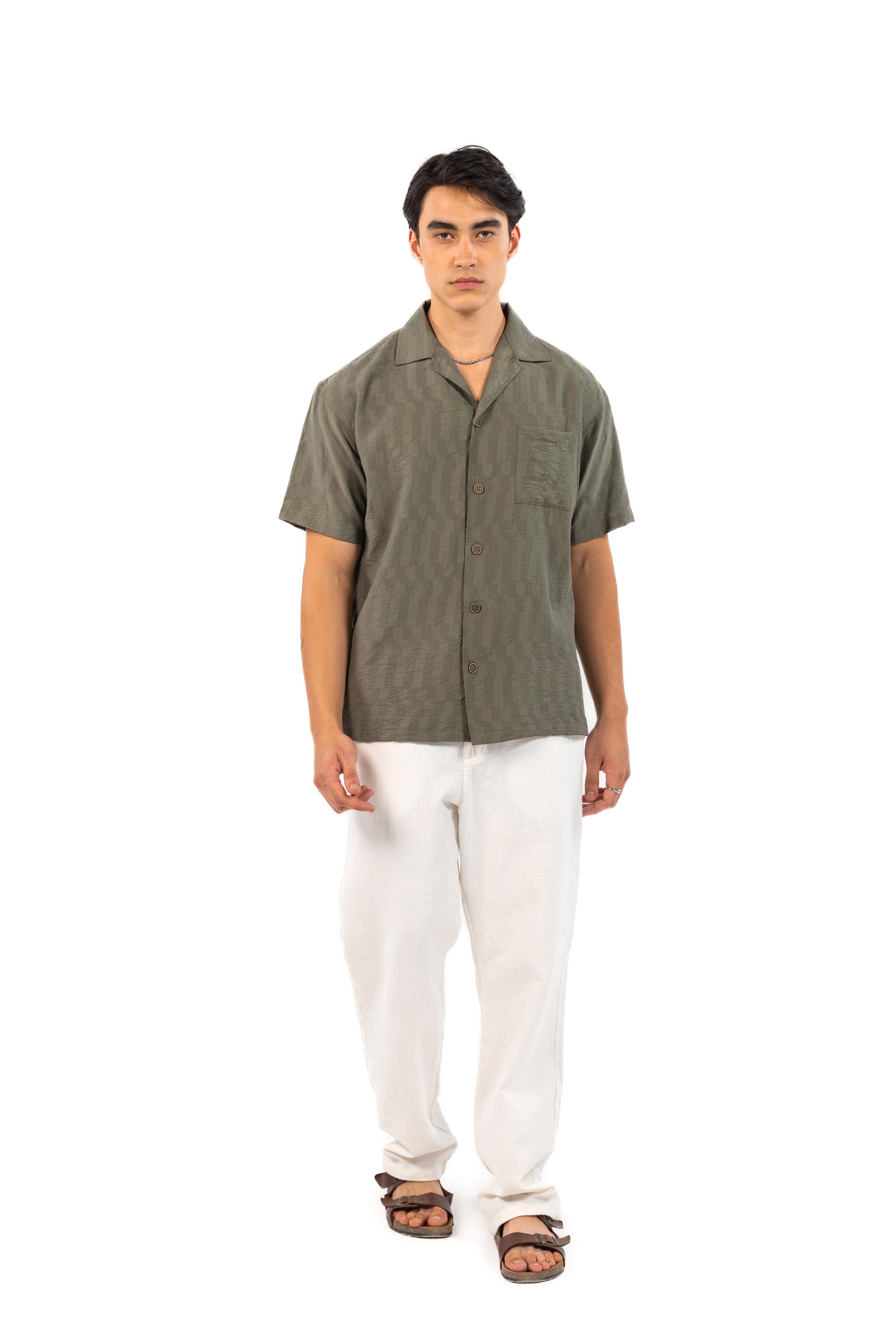 Olive Horizon Summer Shirt