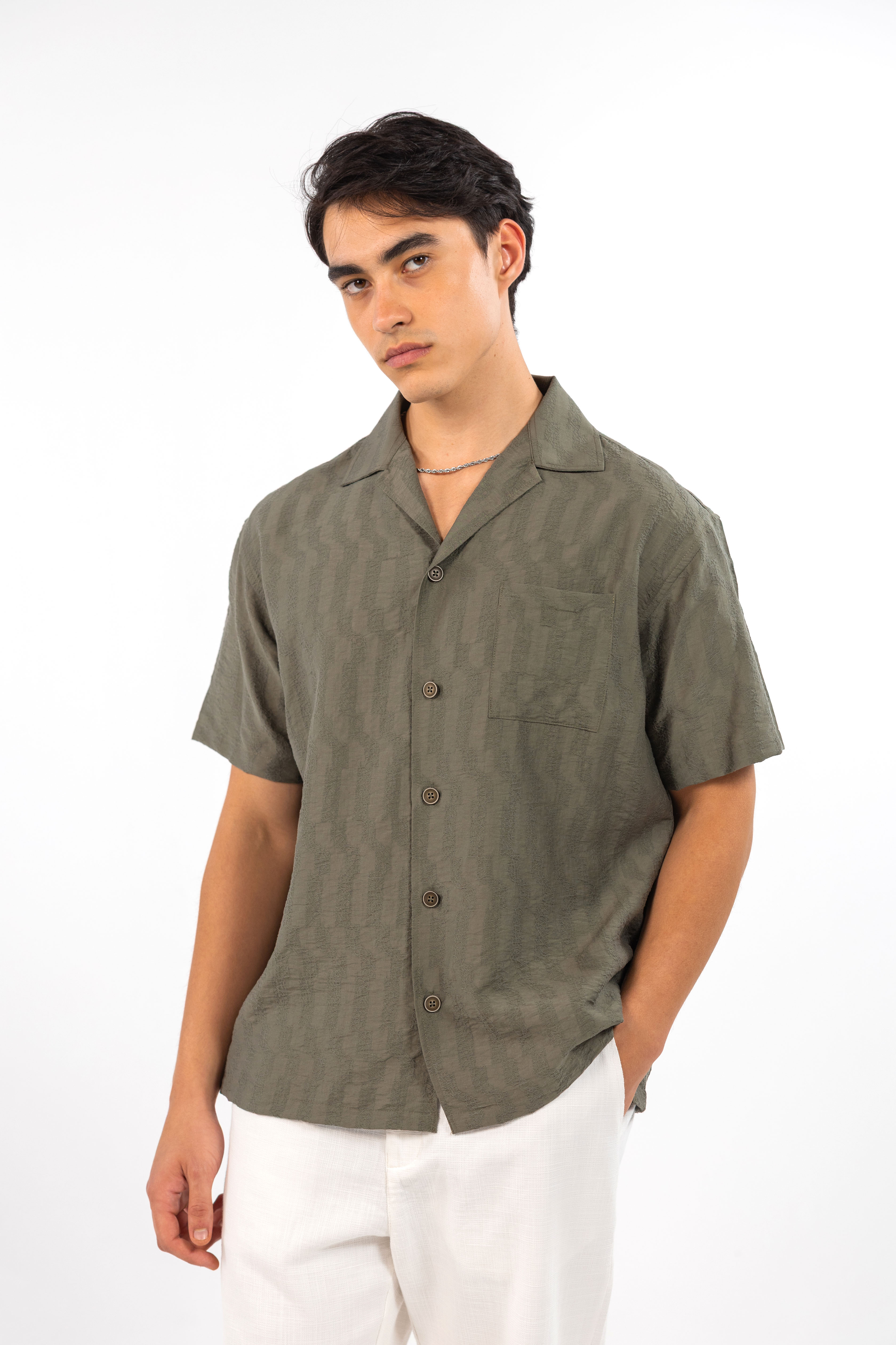 Olive Horizon Summer Shirt