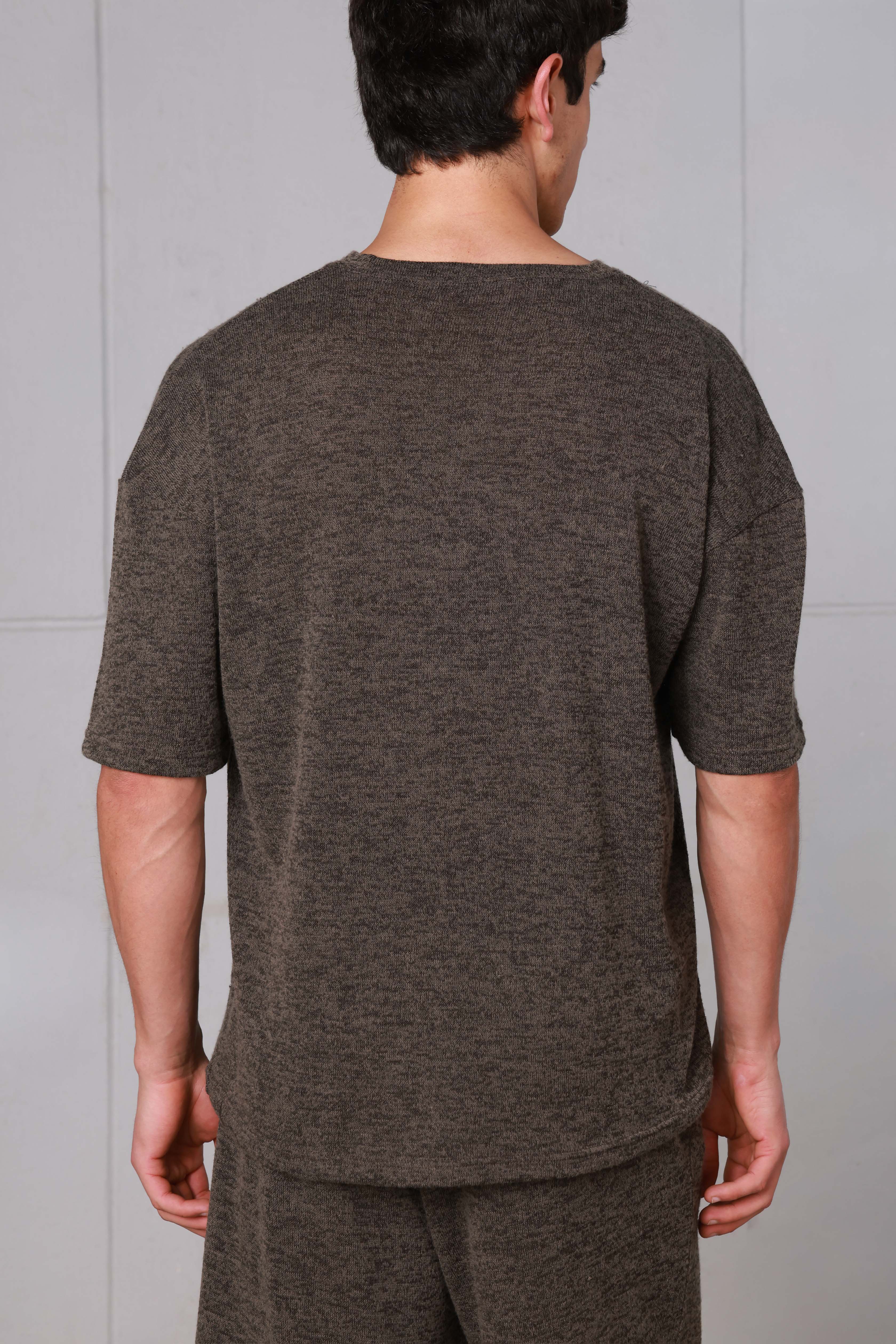 Brown Textured Relaxed Set