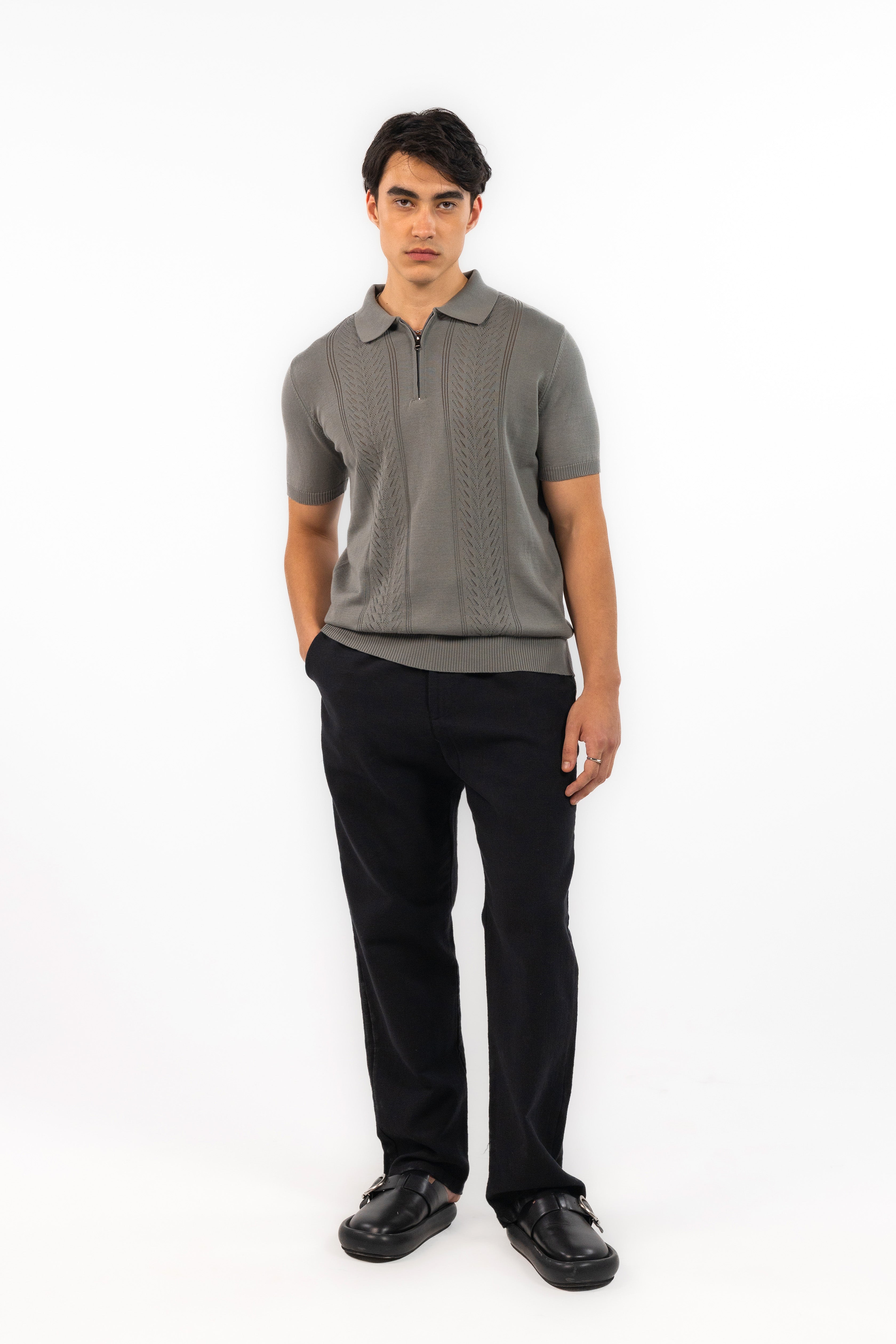 Black Regular-fit Trousers