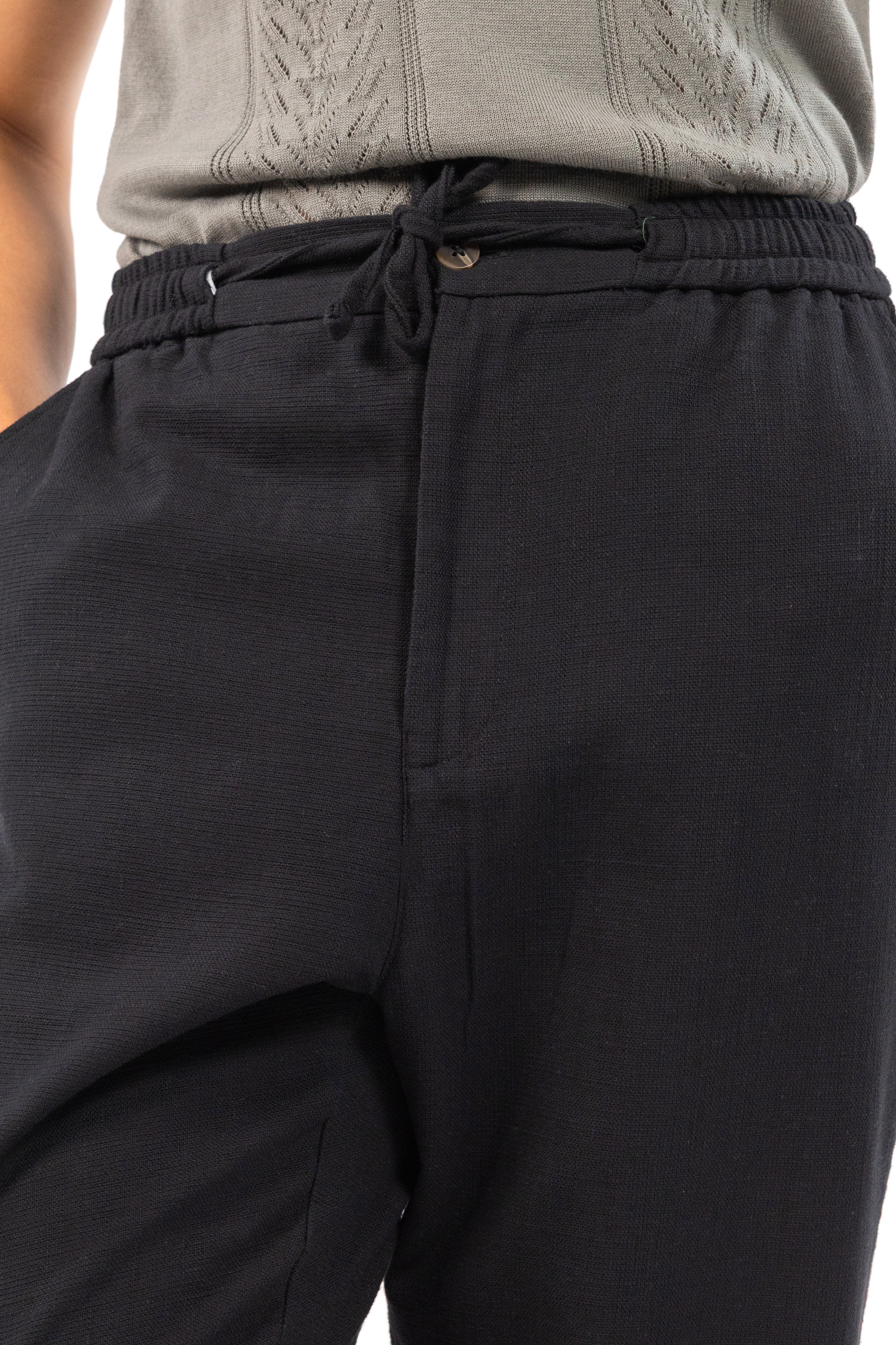 Black Regular-fit Trousers