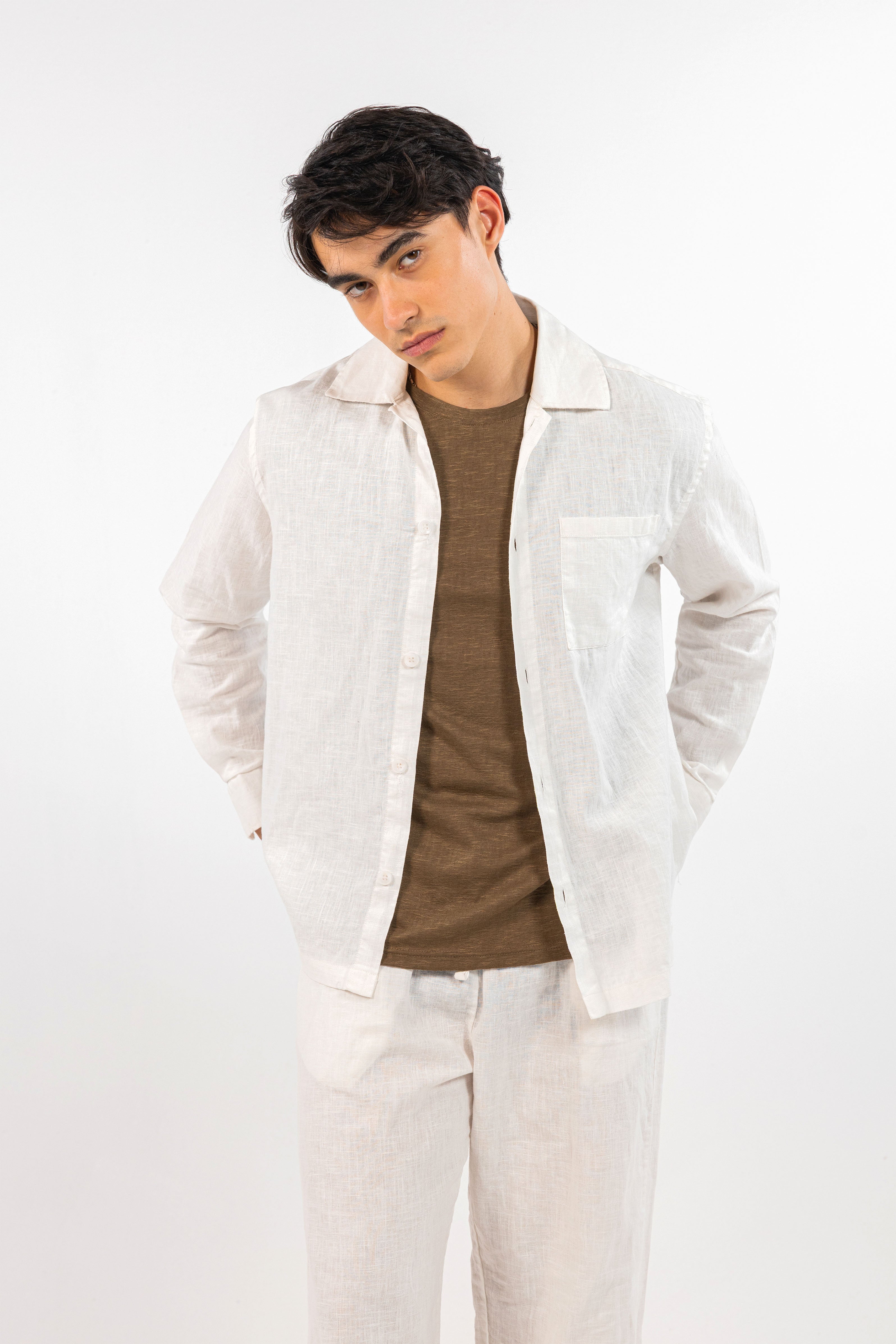 White Linen Set