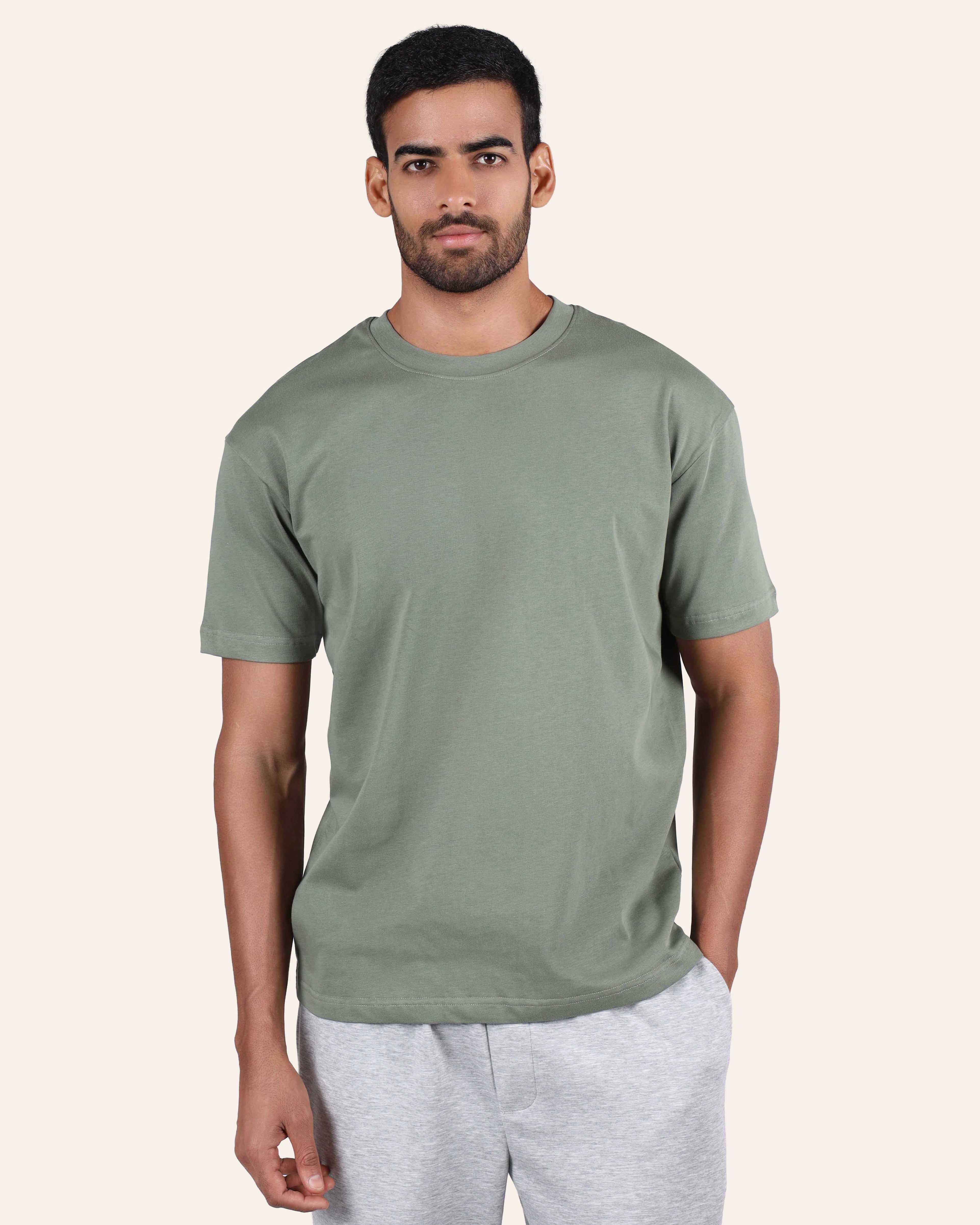 Olive Relaxed Fit Heavyweight T-Shirt