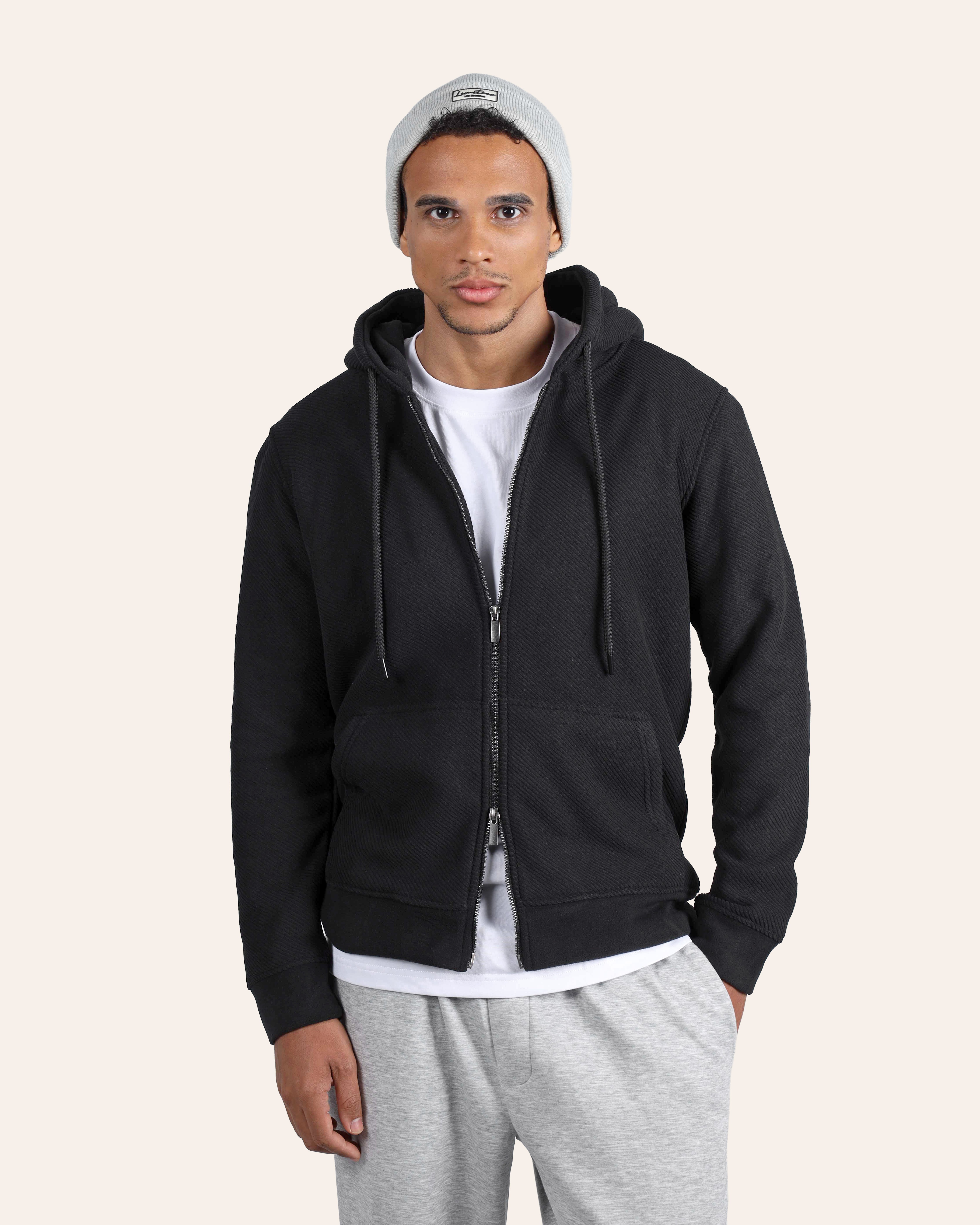 Black Zip-Up Hoodie