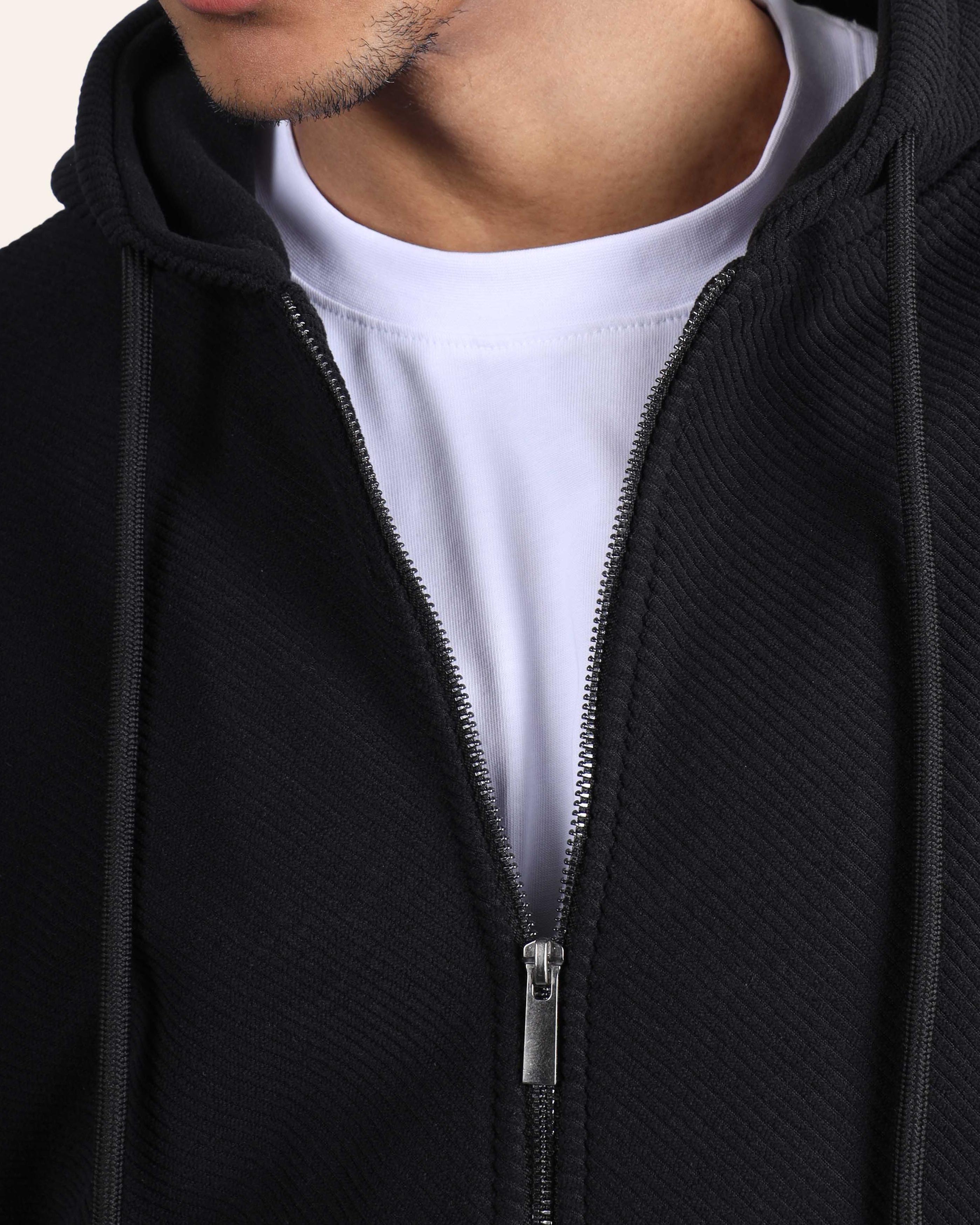 Black Zip-Up Hoodie