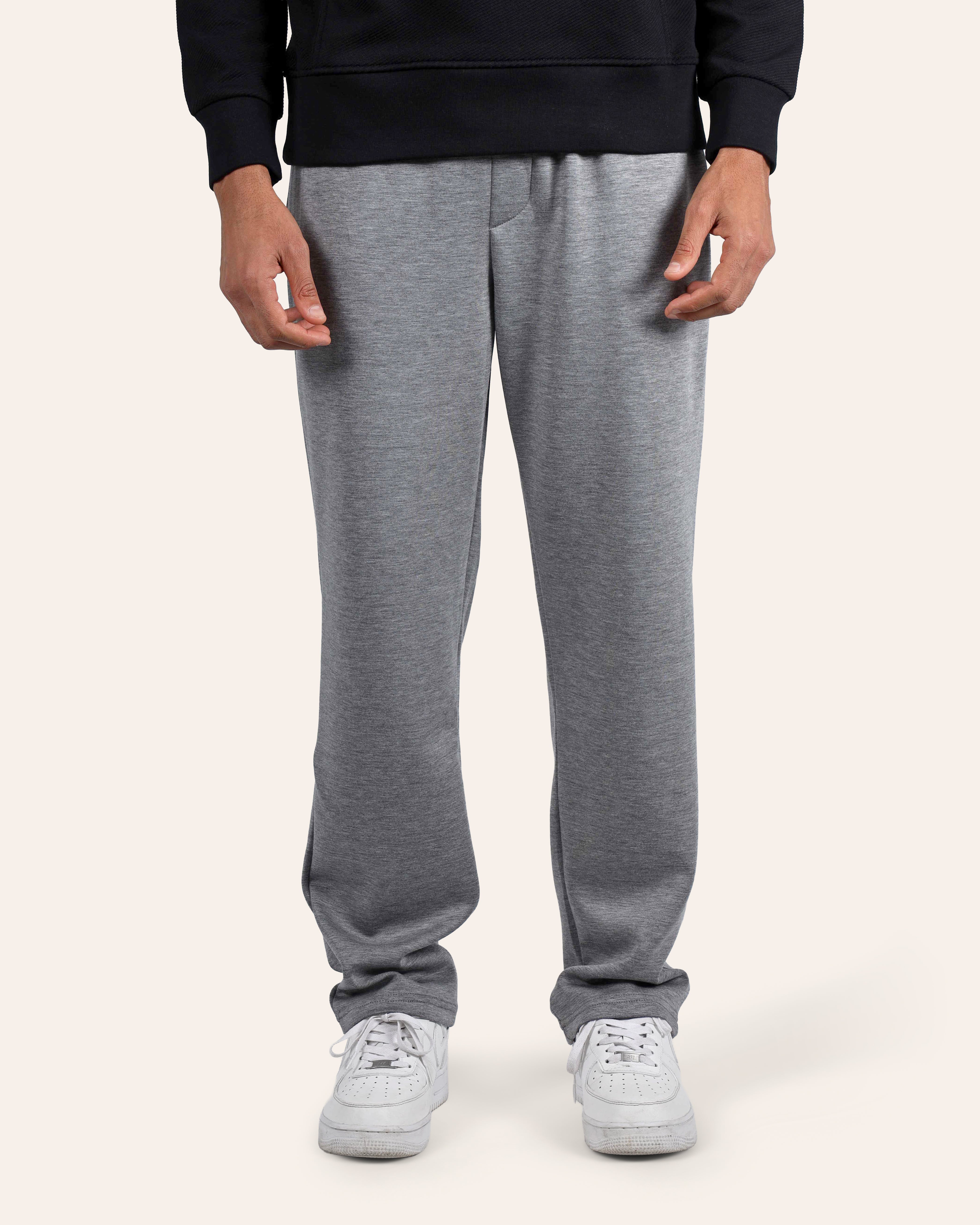Dark Grey Relaxed Wide-Leg Joggers