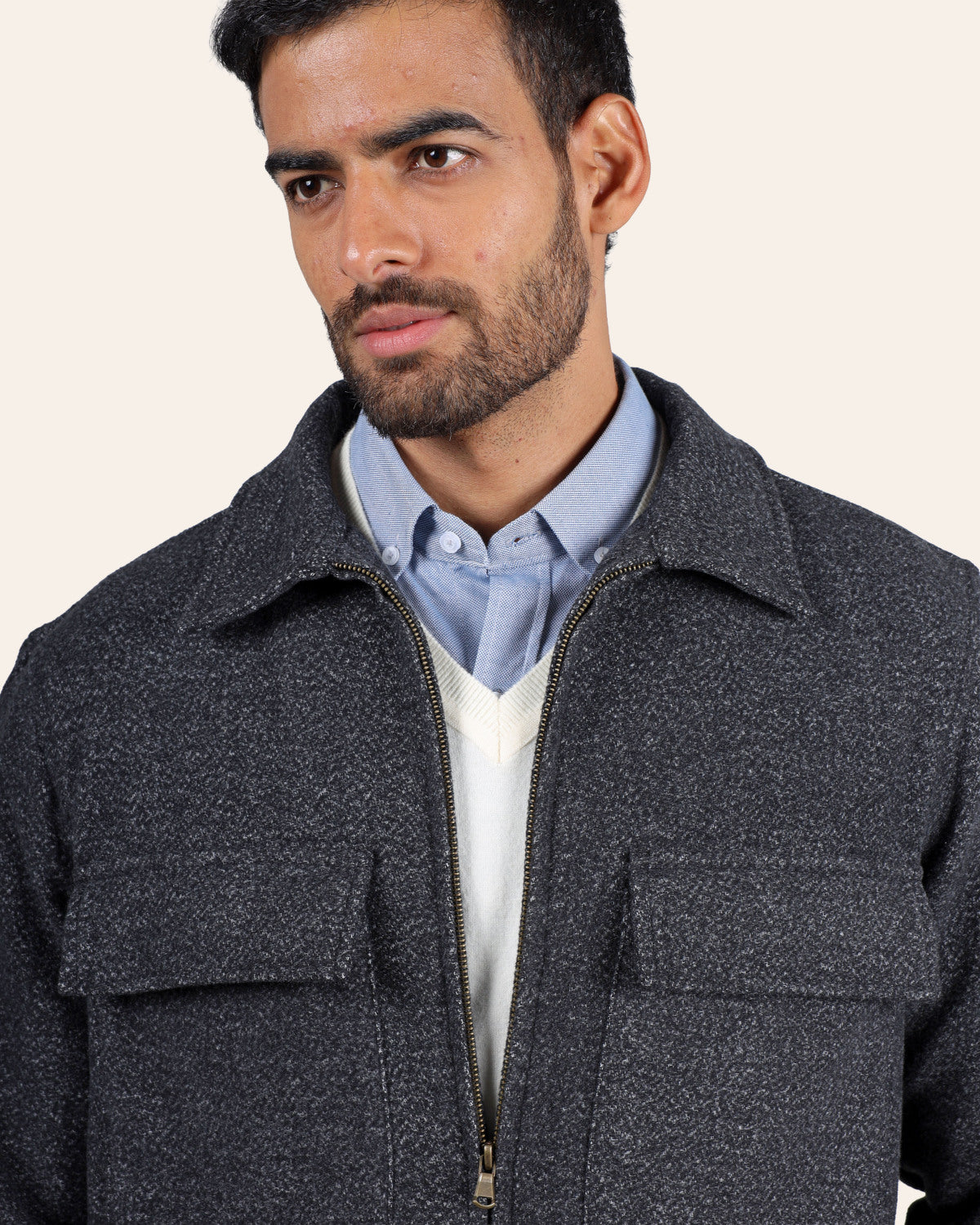 Black Textured Jacket