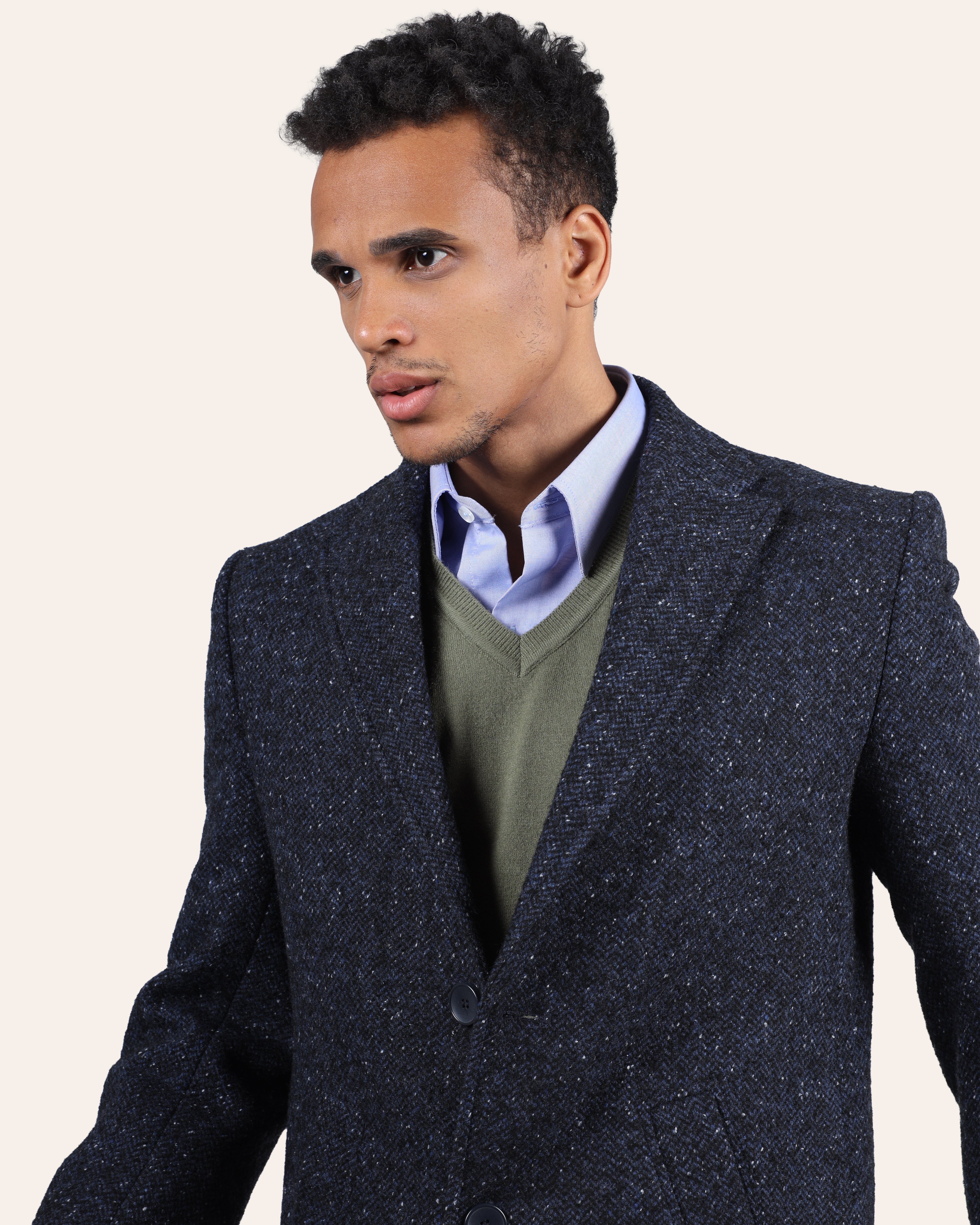 Wool Knitted Vest - Green