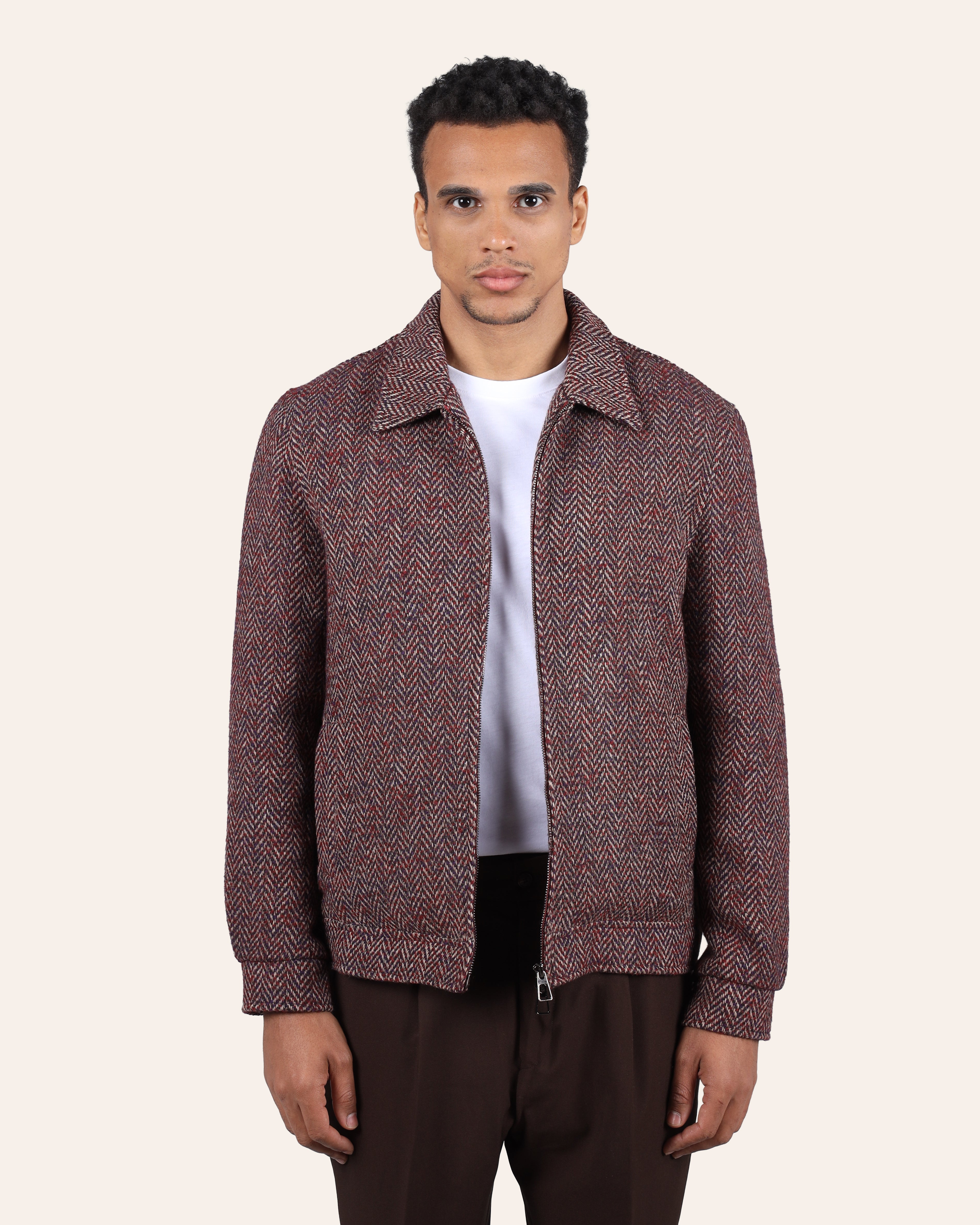 Burgundy Cropped Padded Jacket