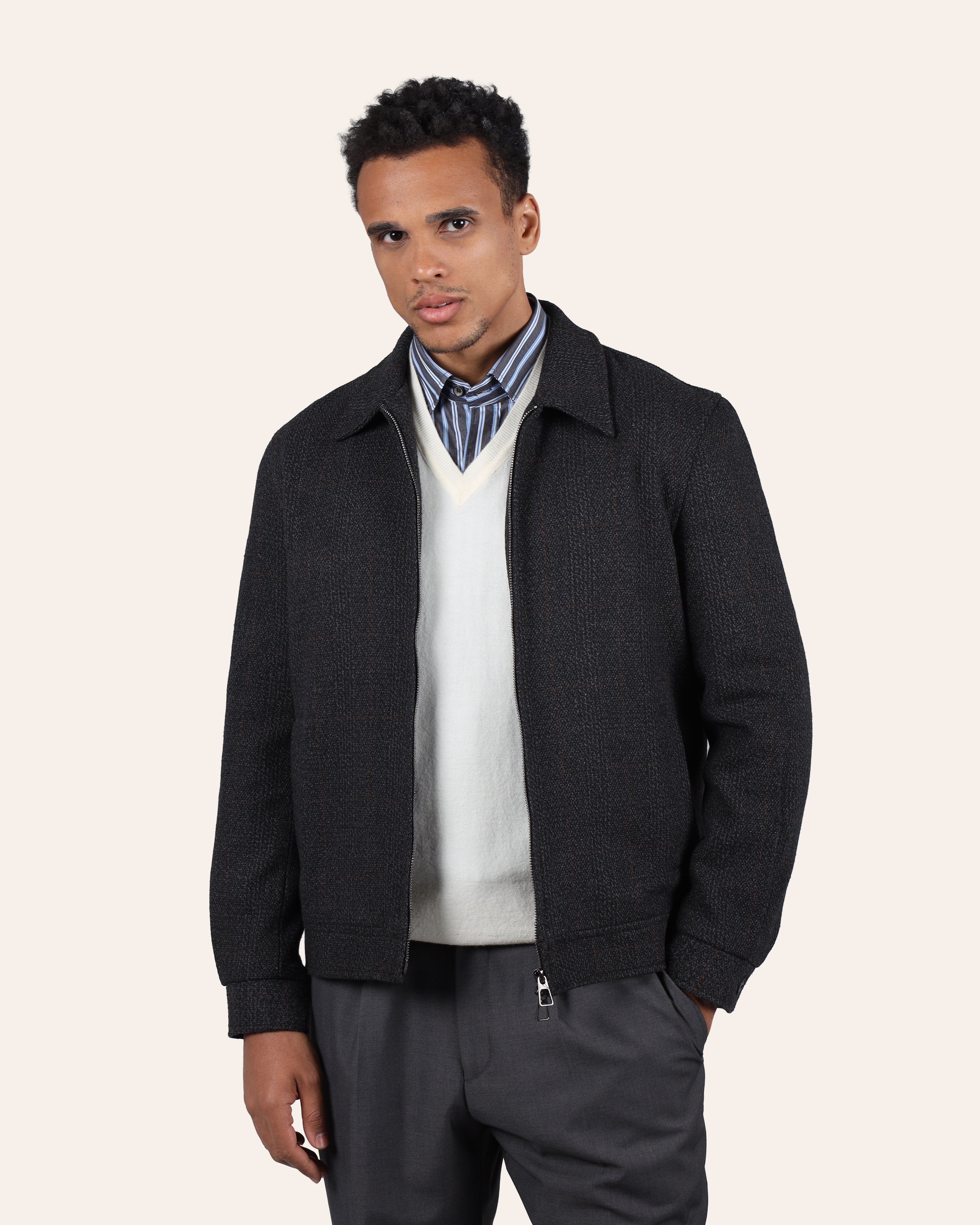 Black Cropped Padded Jacket