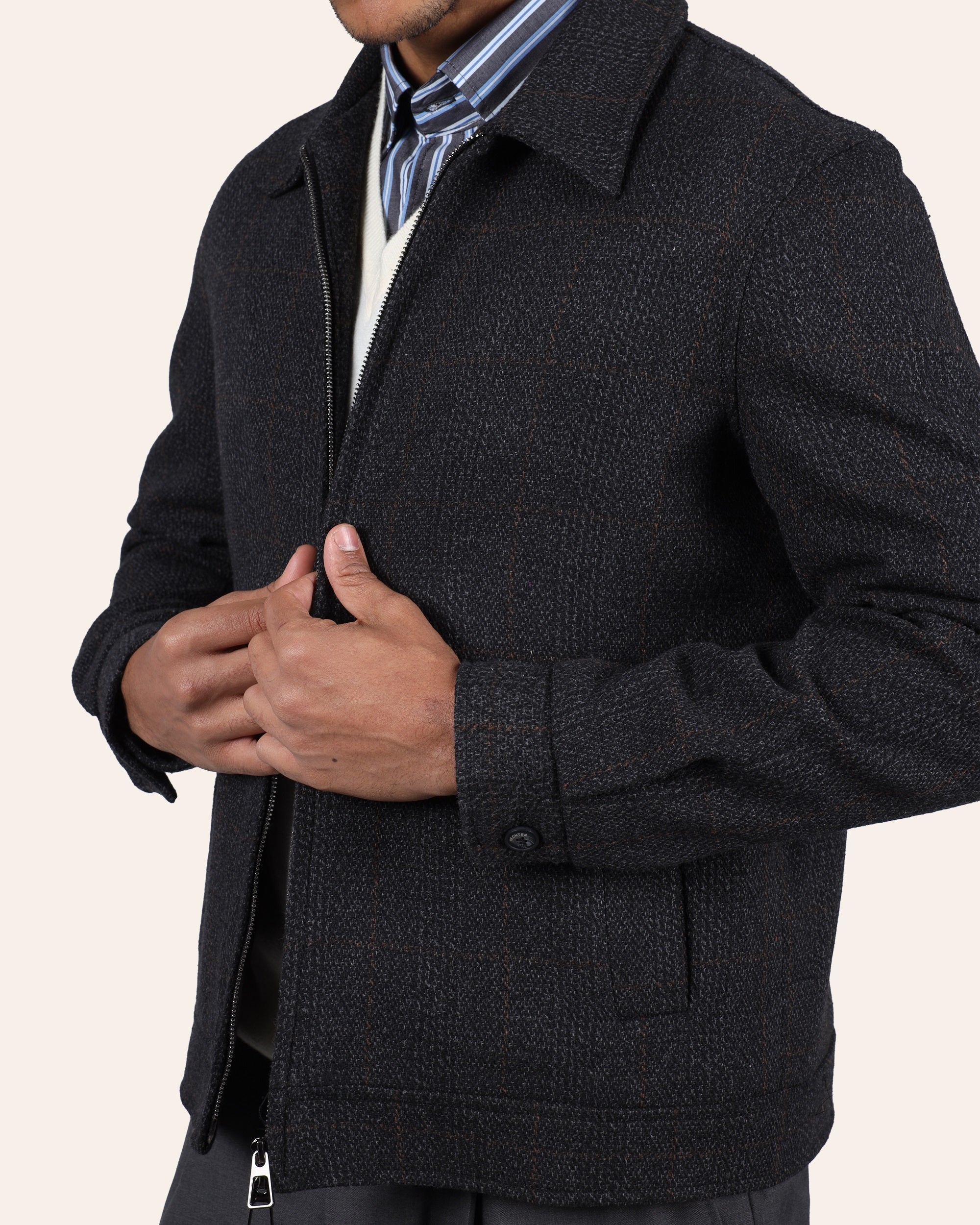 Black Cropped Padded Jacket