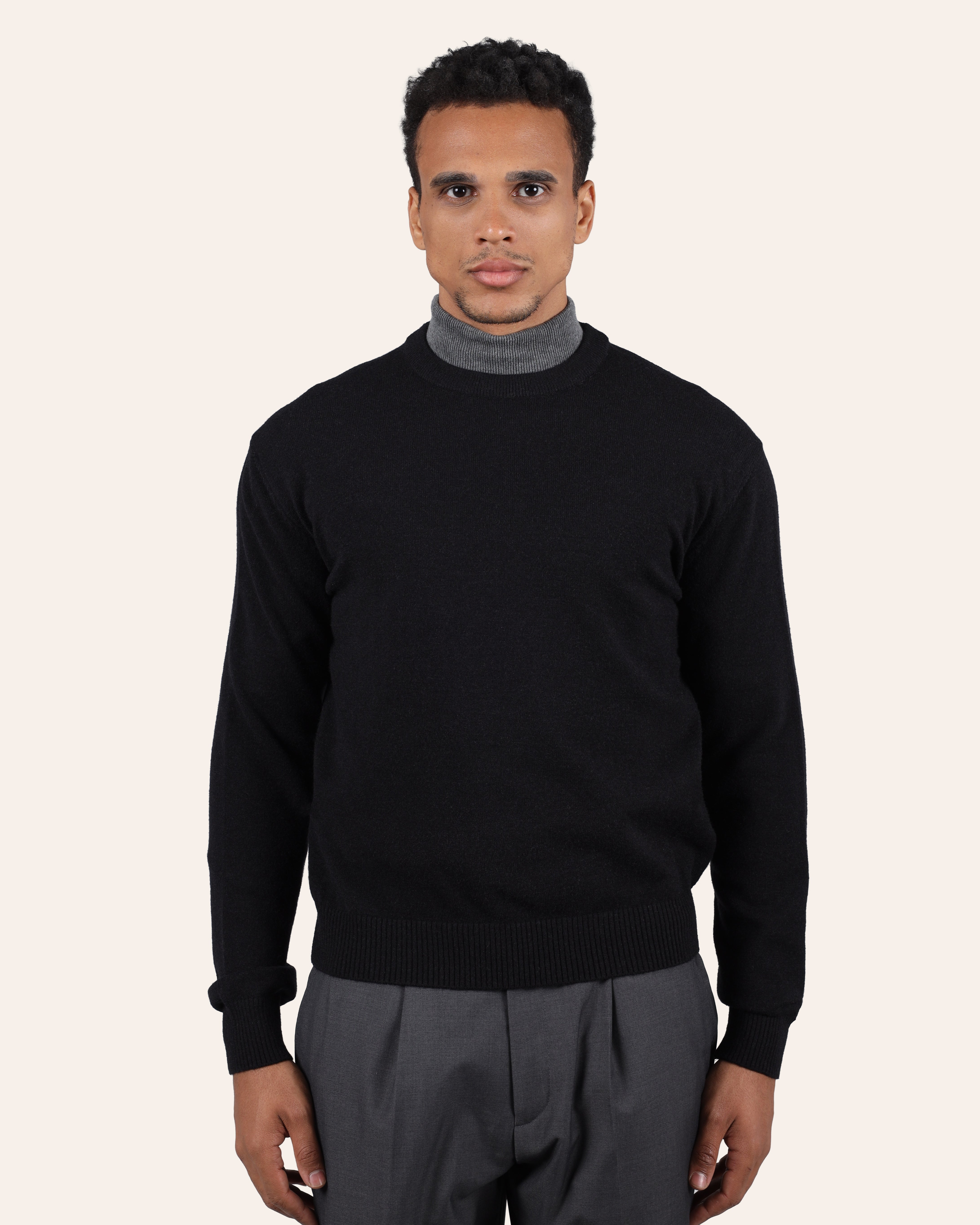 Wool Knitted Sweater - Black