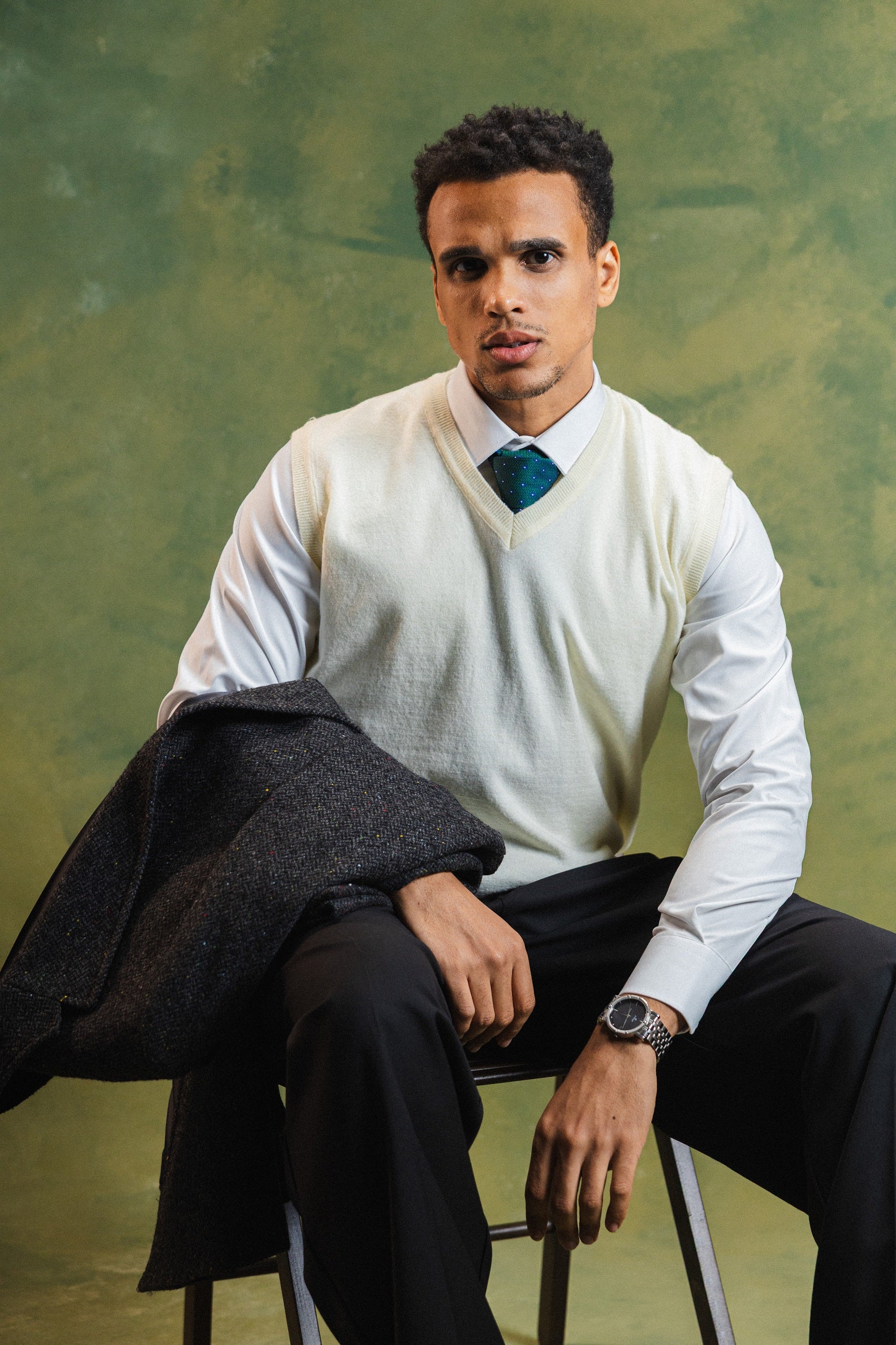 Wool Knitted Vest - Off White