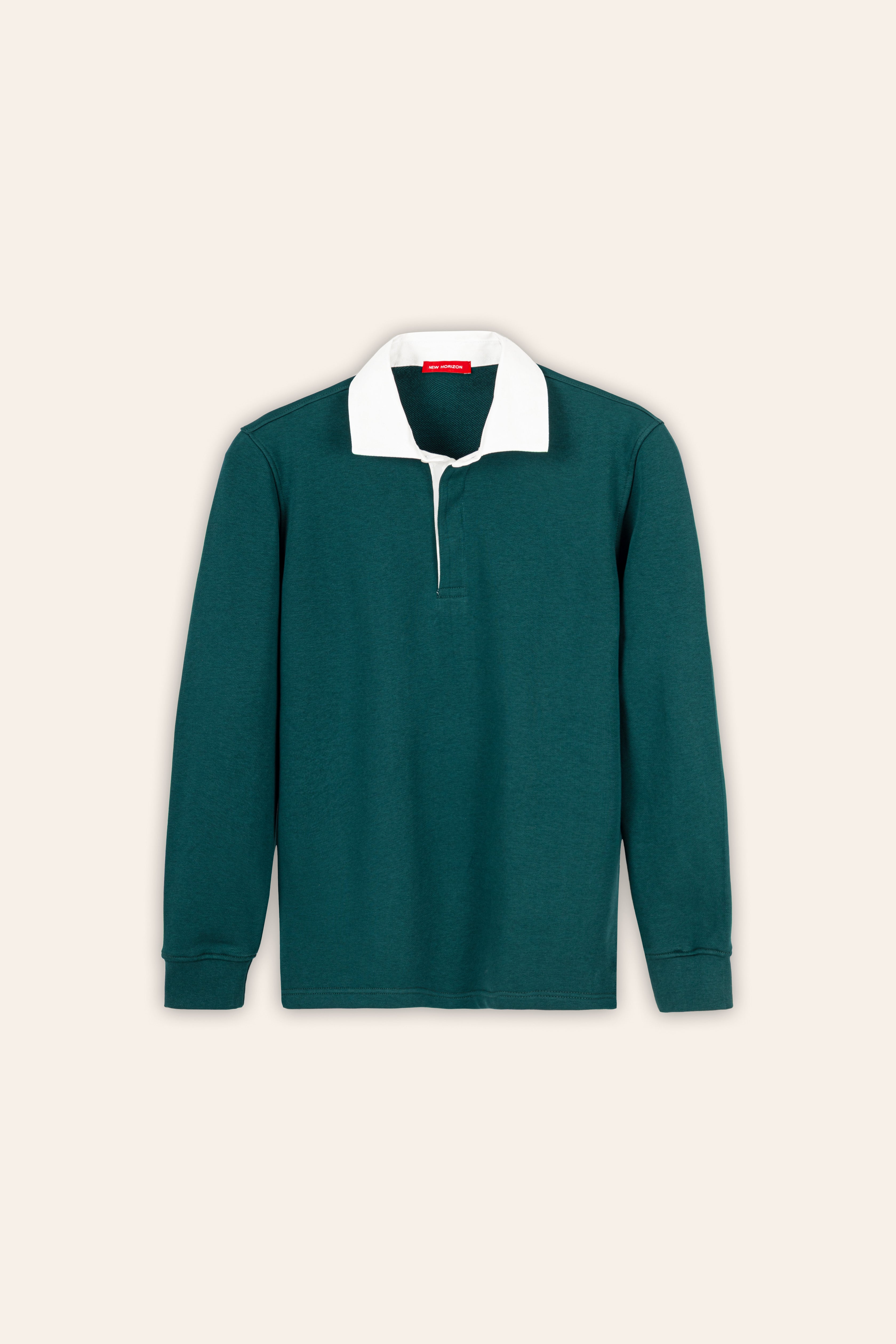 Olive Polo Shirt With Shirt Collar