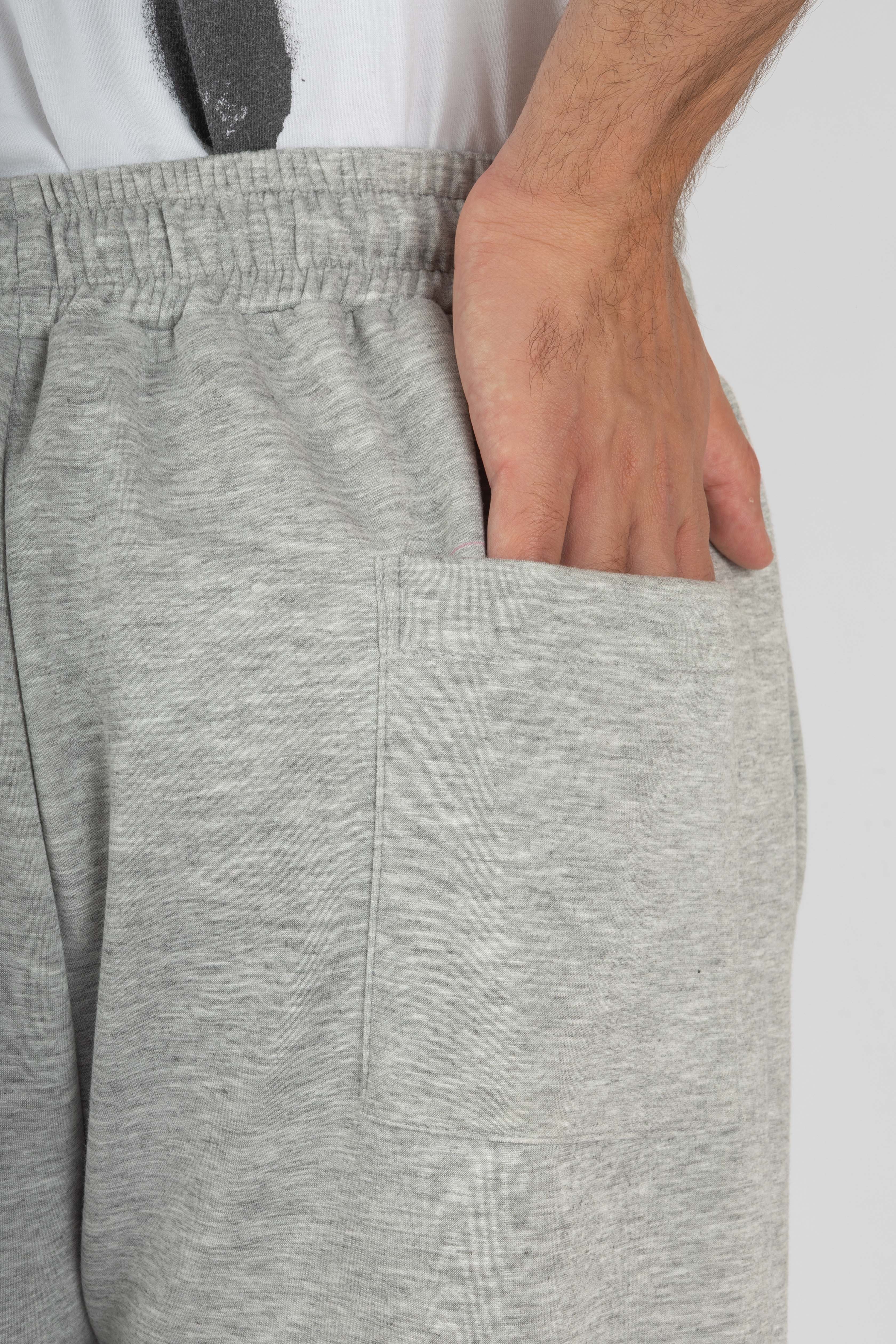 Grey Relaxed Wide-Leg Joggers