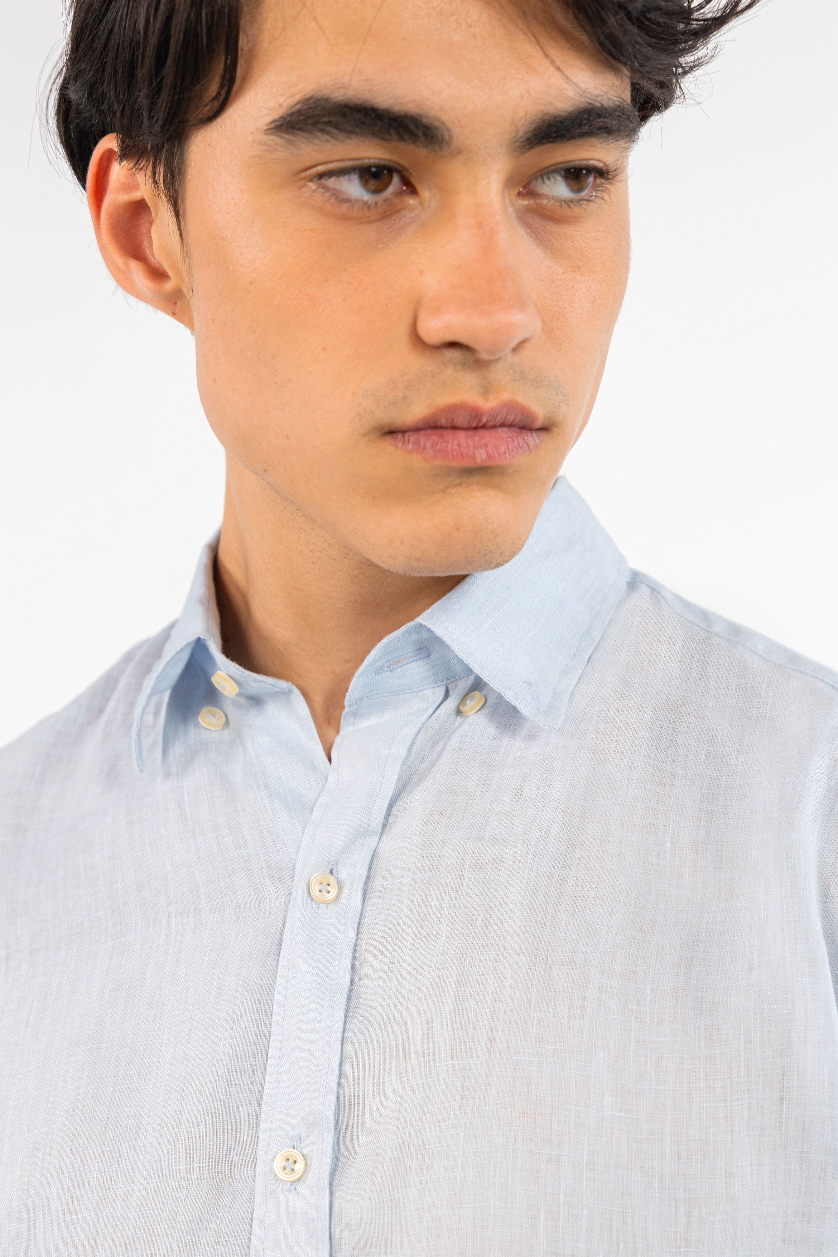 Sky Blue Pure Linen Shirt