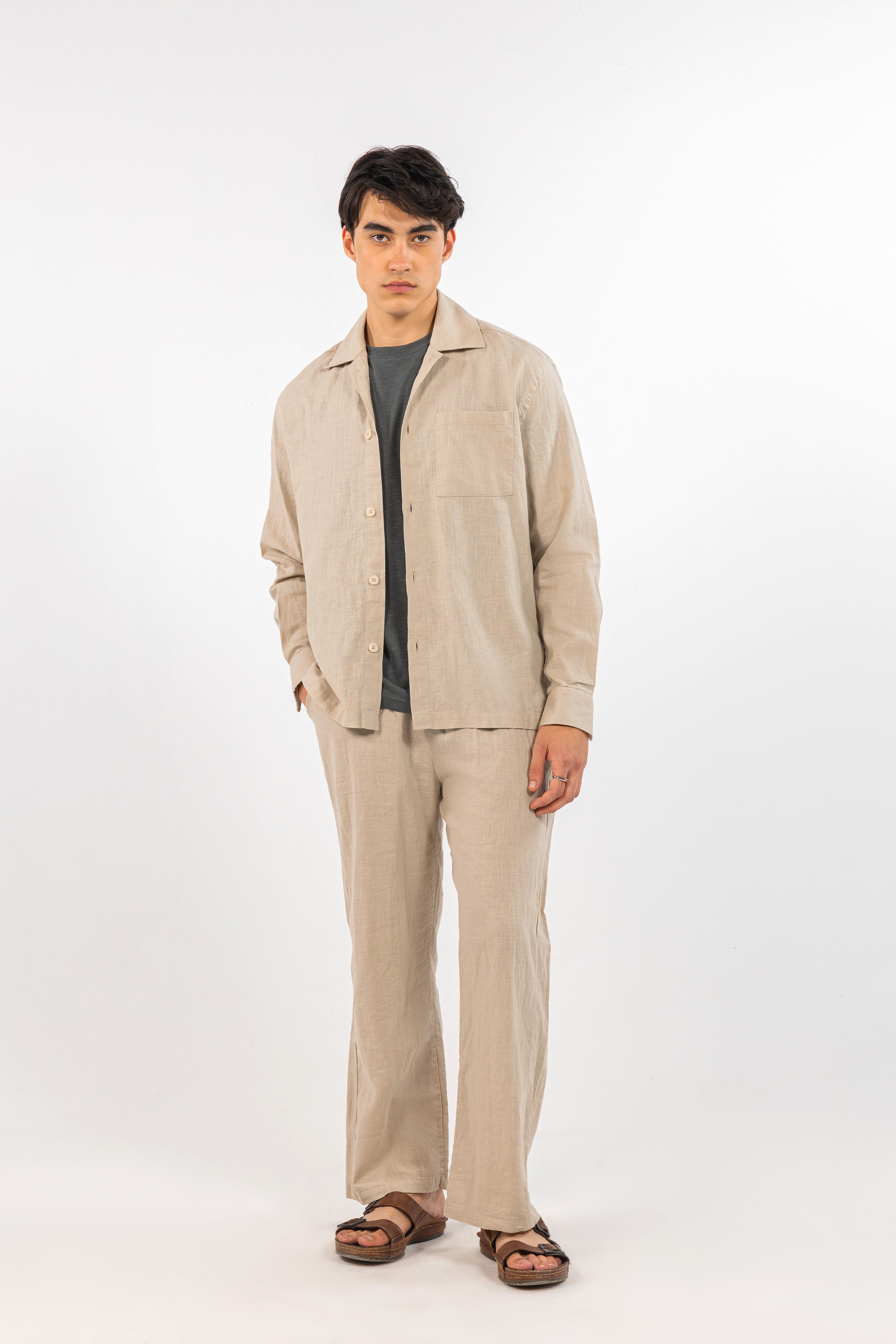 Beige Linen Set