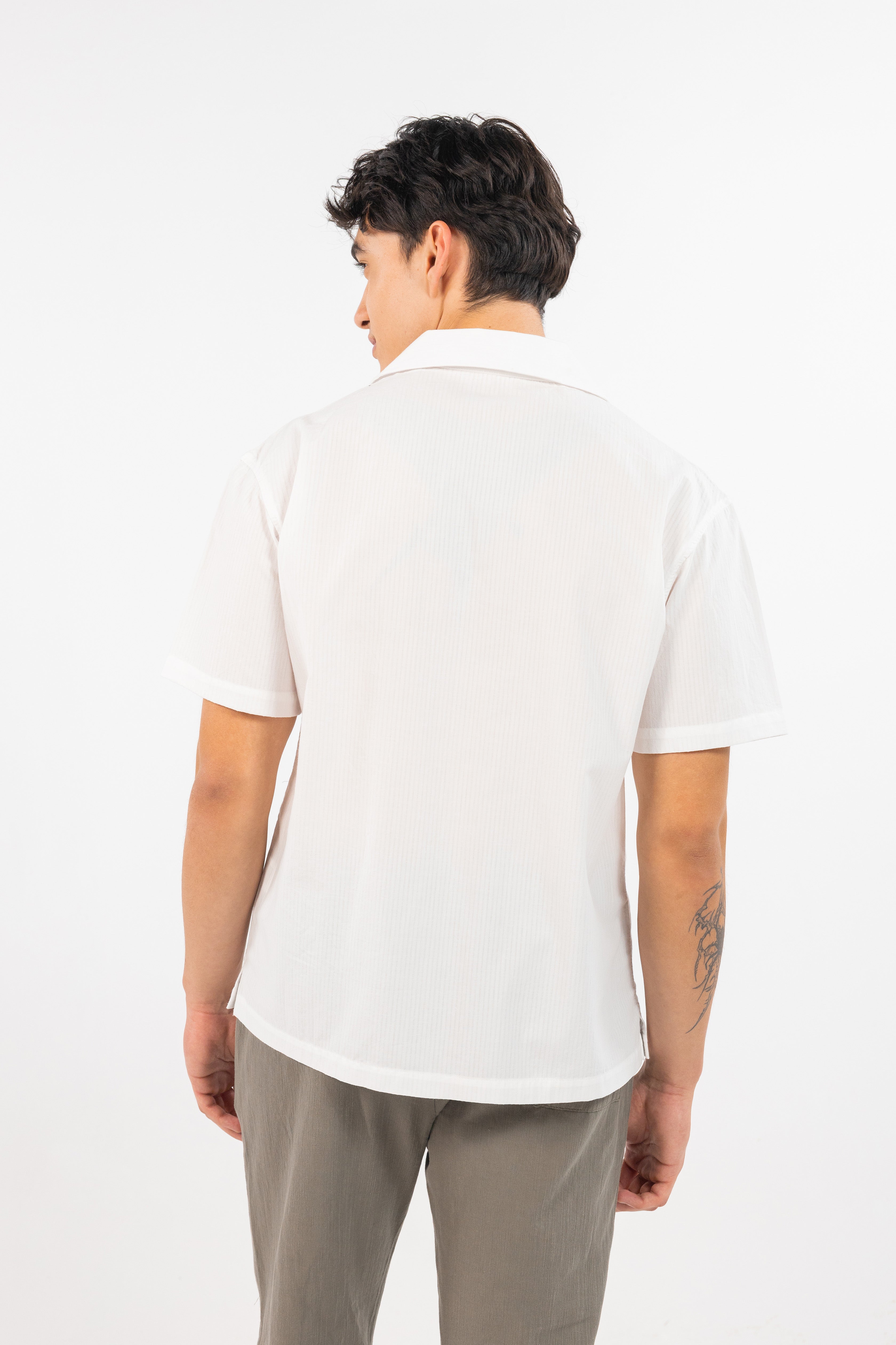 White Striped Flowing Shirt