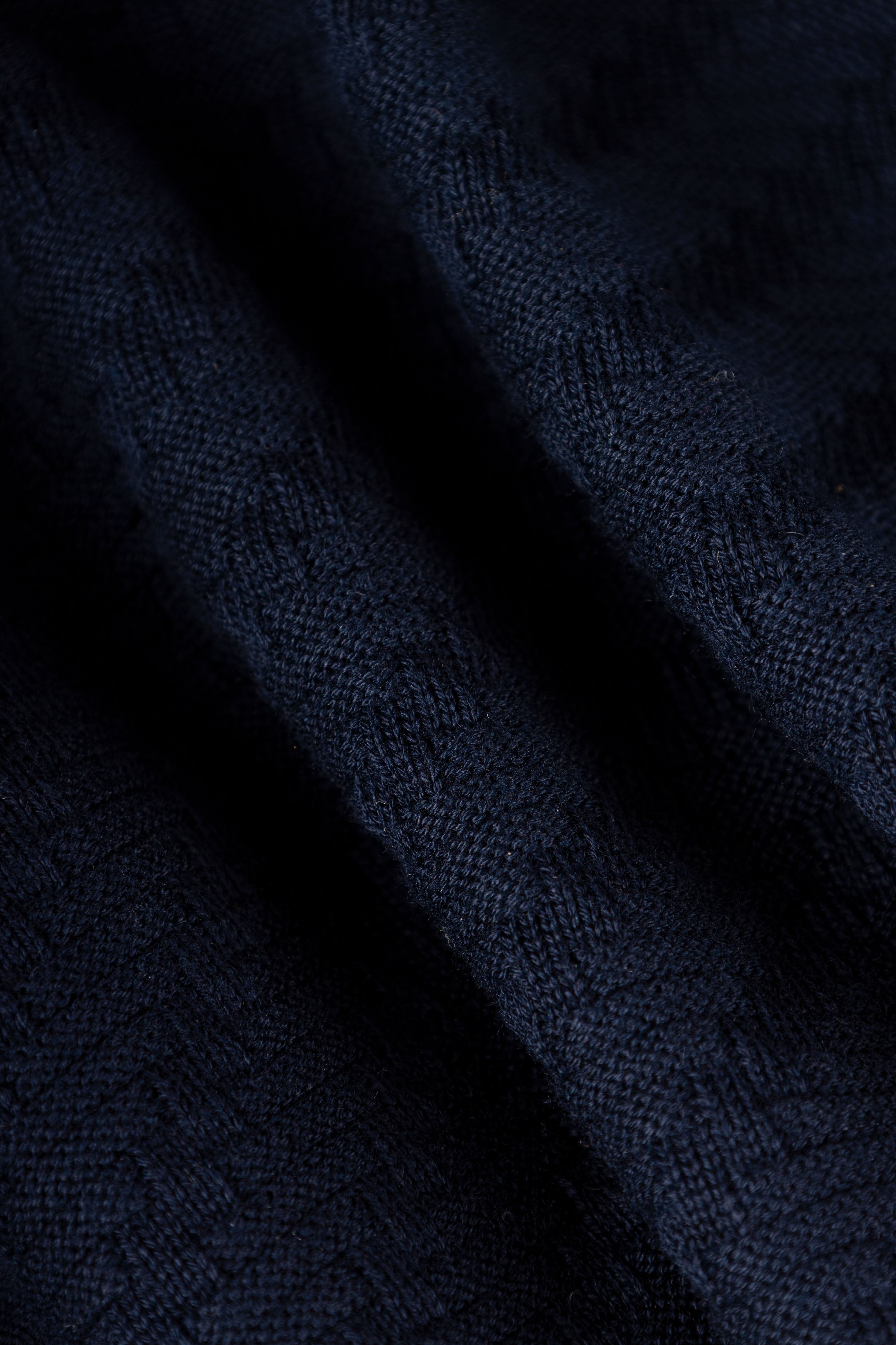 Navy Knitted V-Neck