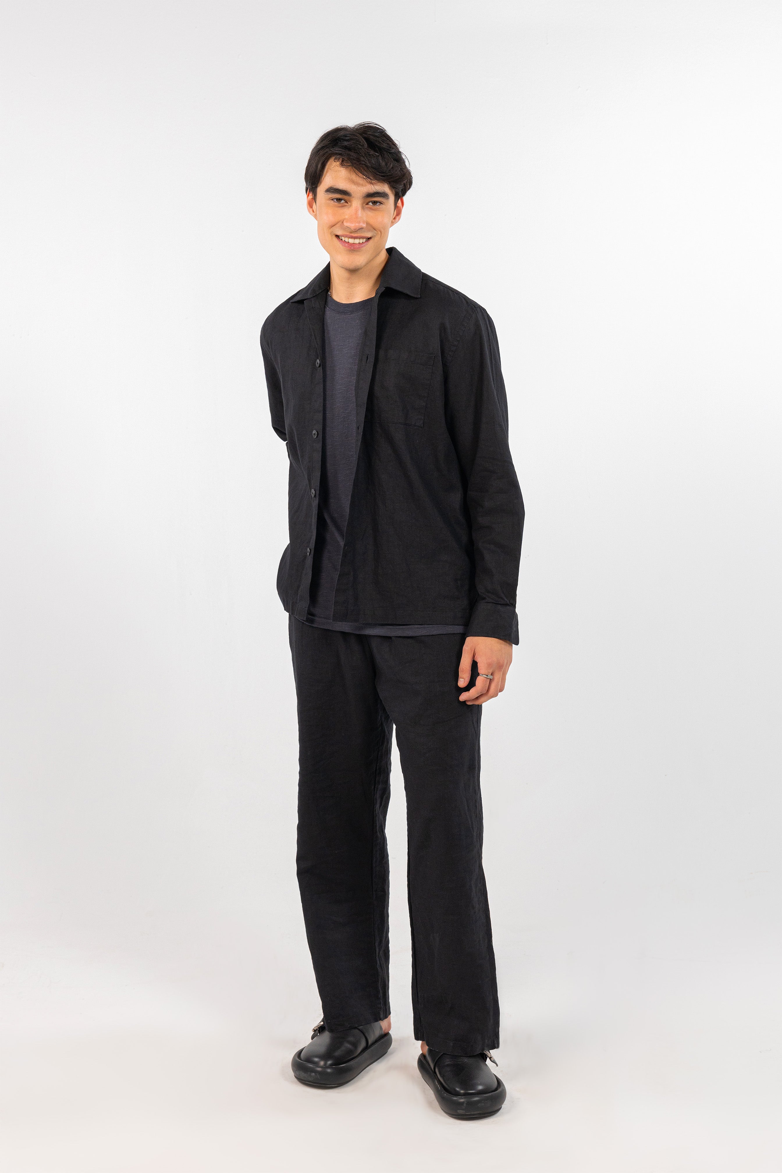 Black Linen Set