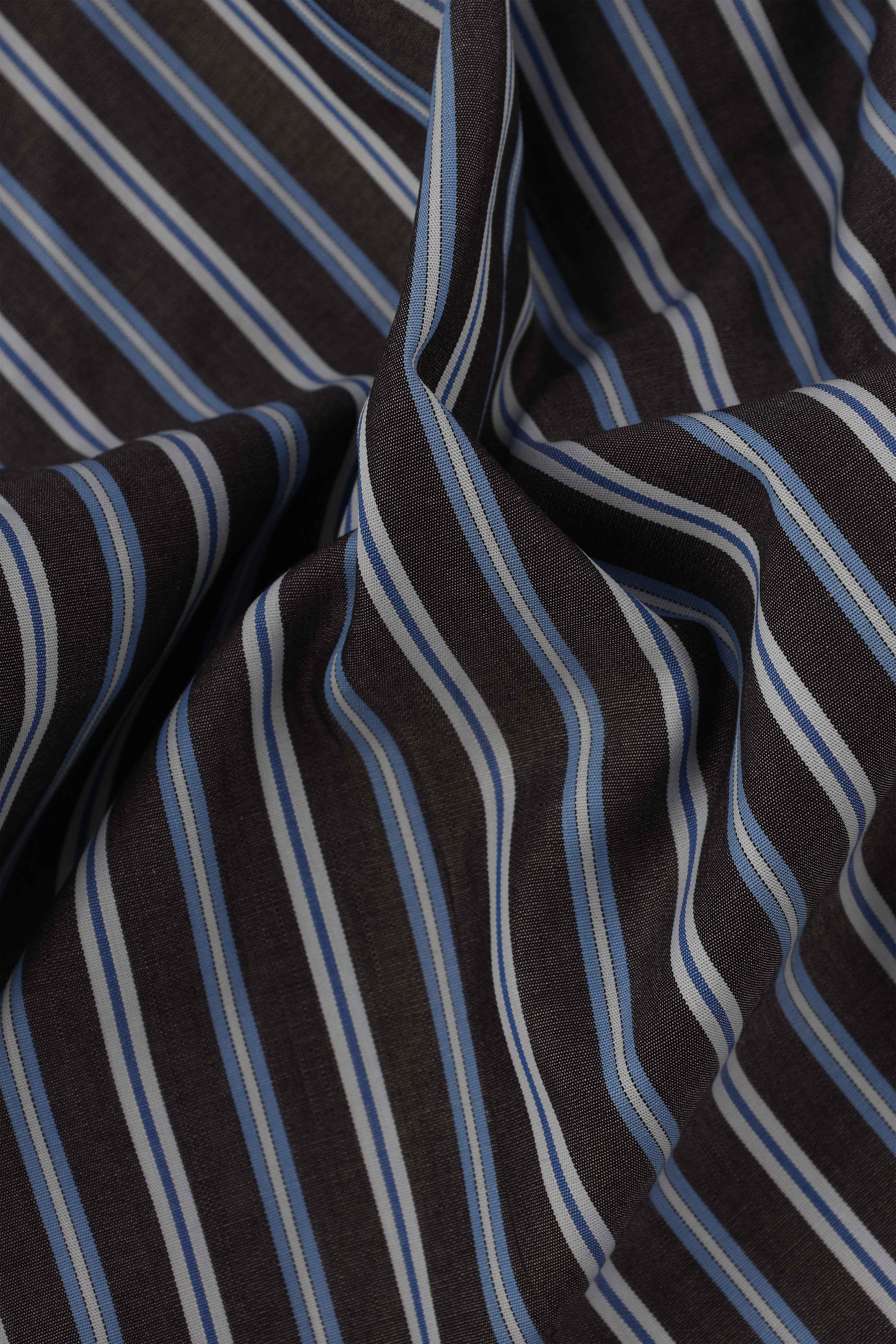 Black Striped Cotton Shirt