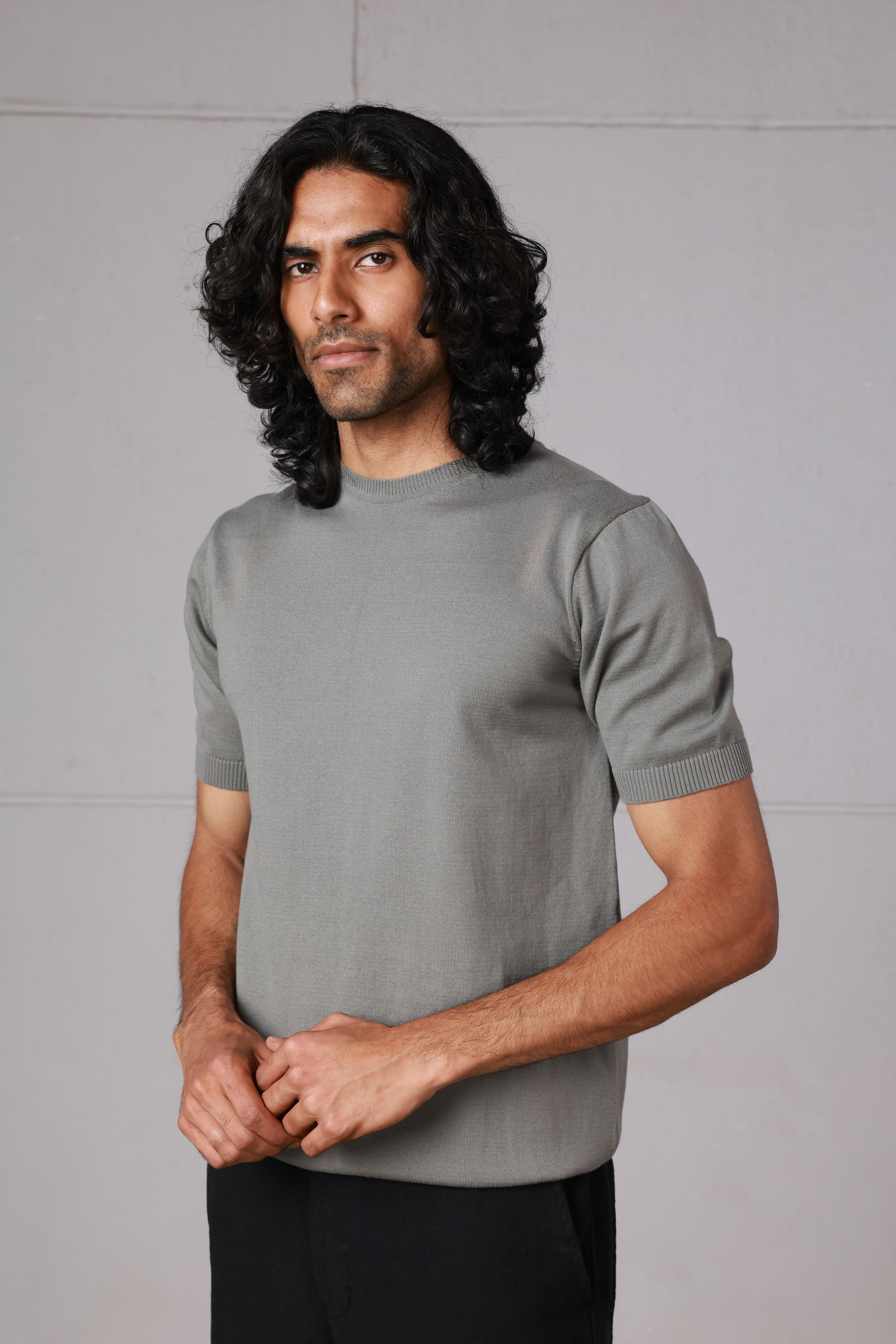 Olive Knit T-Shirt
