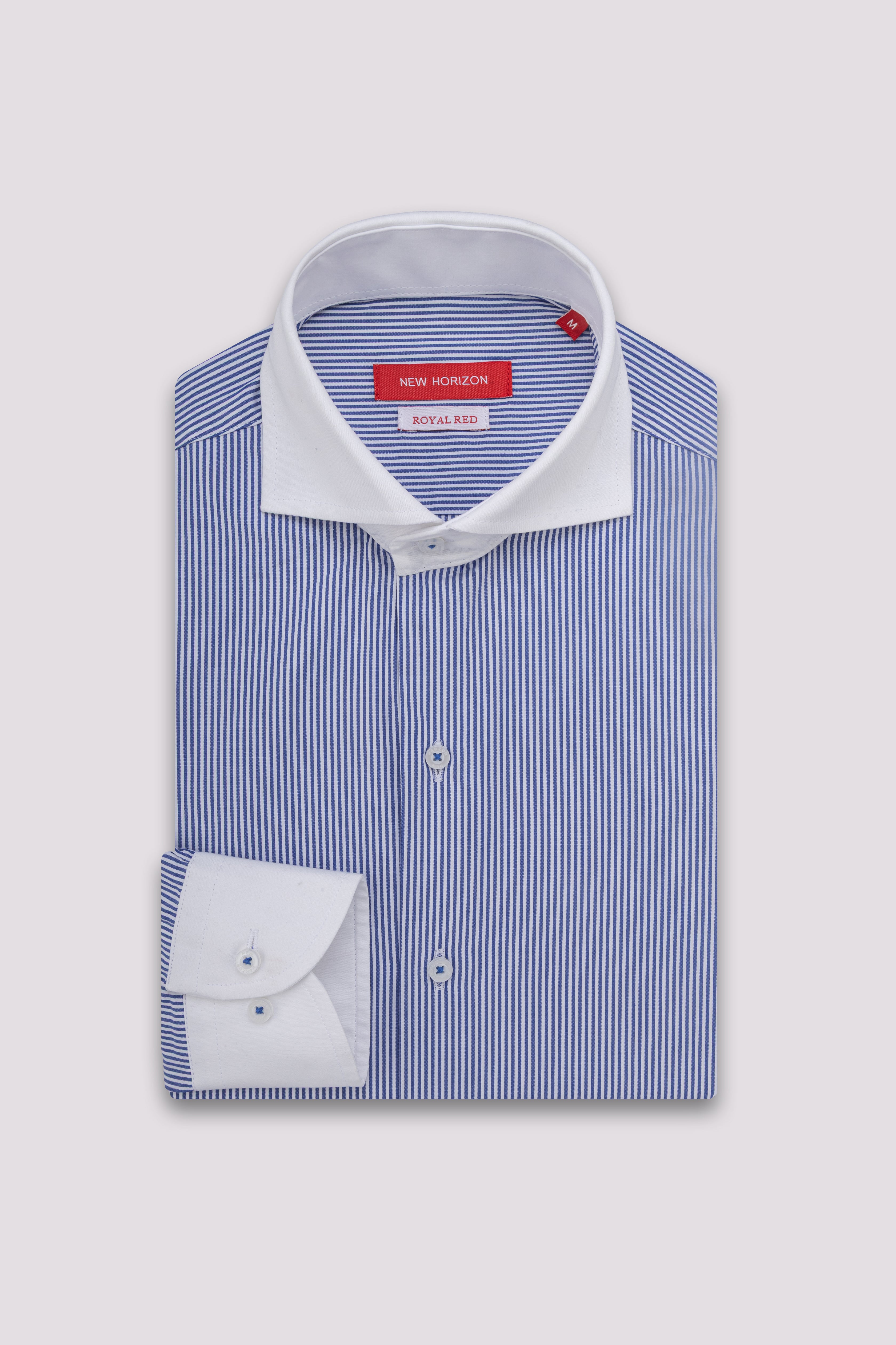 Navy Striped Cutaway Signature Shirt