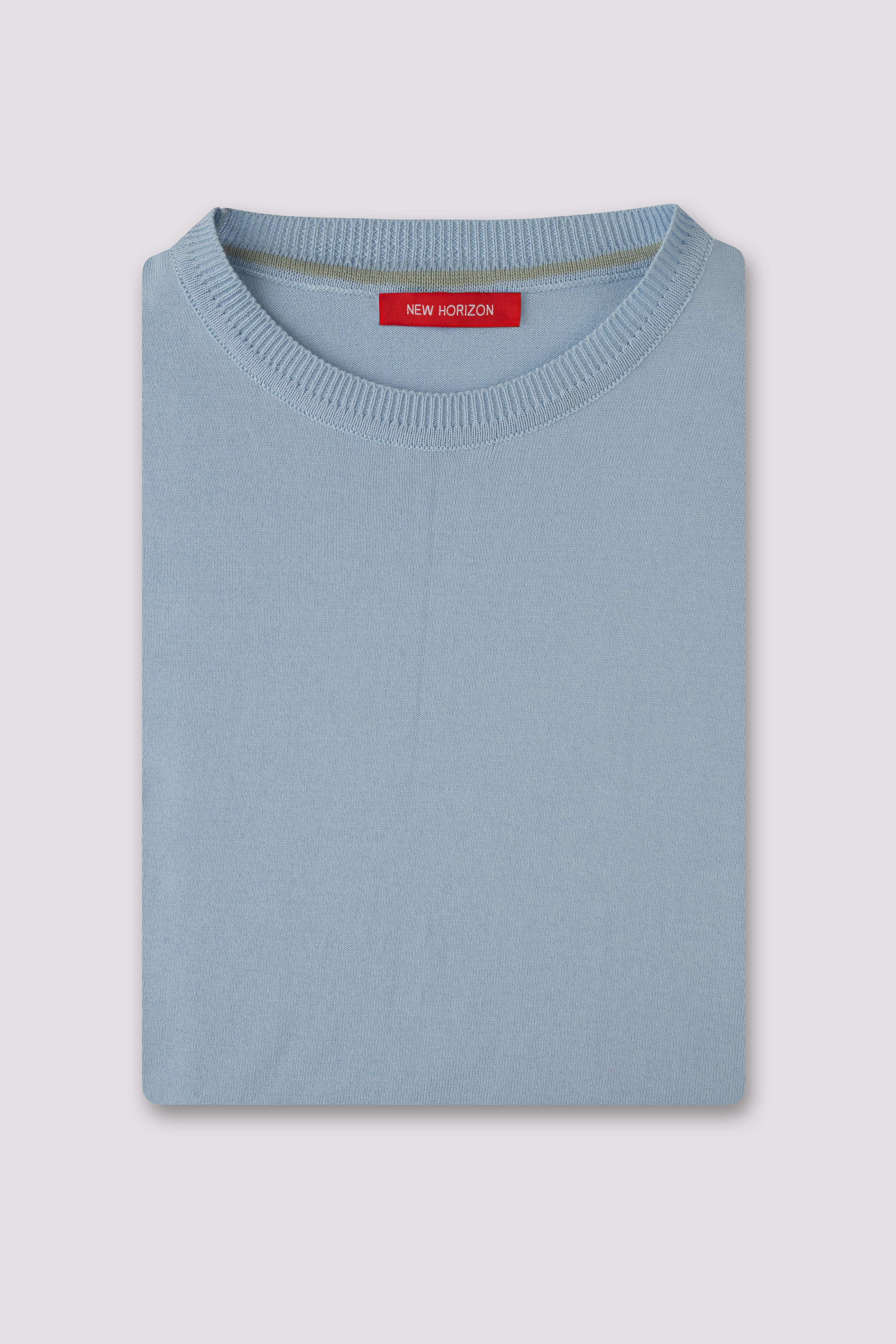 Baby Blue Knit T-Shirt