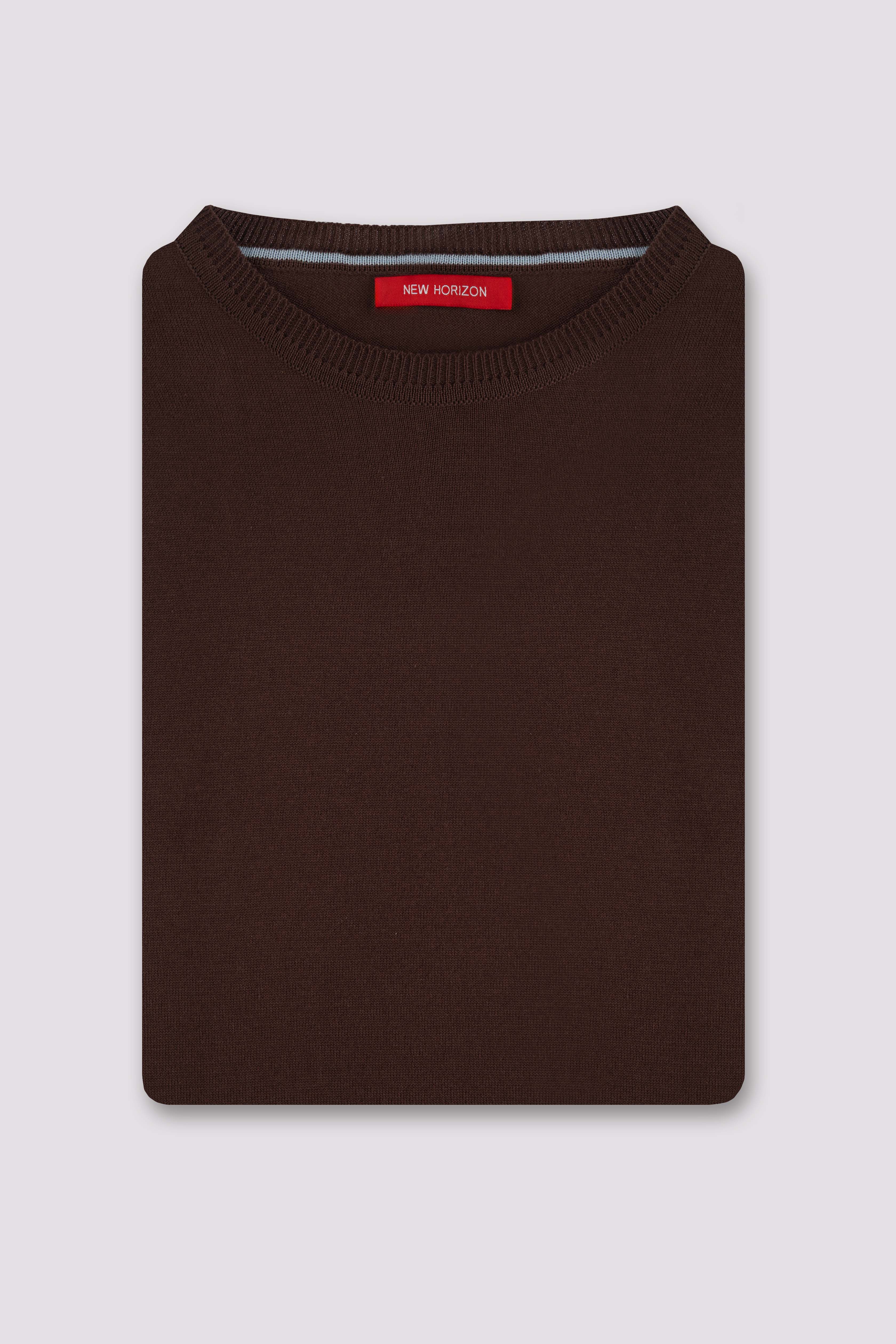 Brown Knit T-Shirt