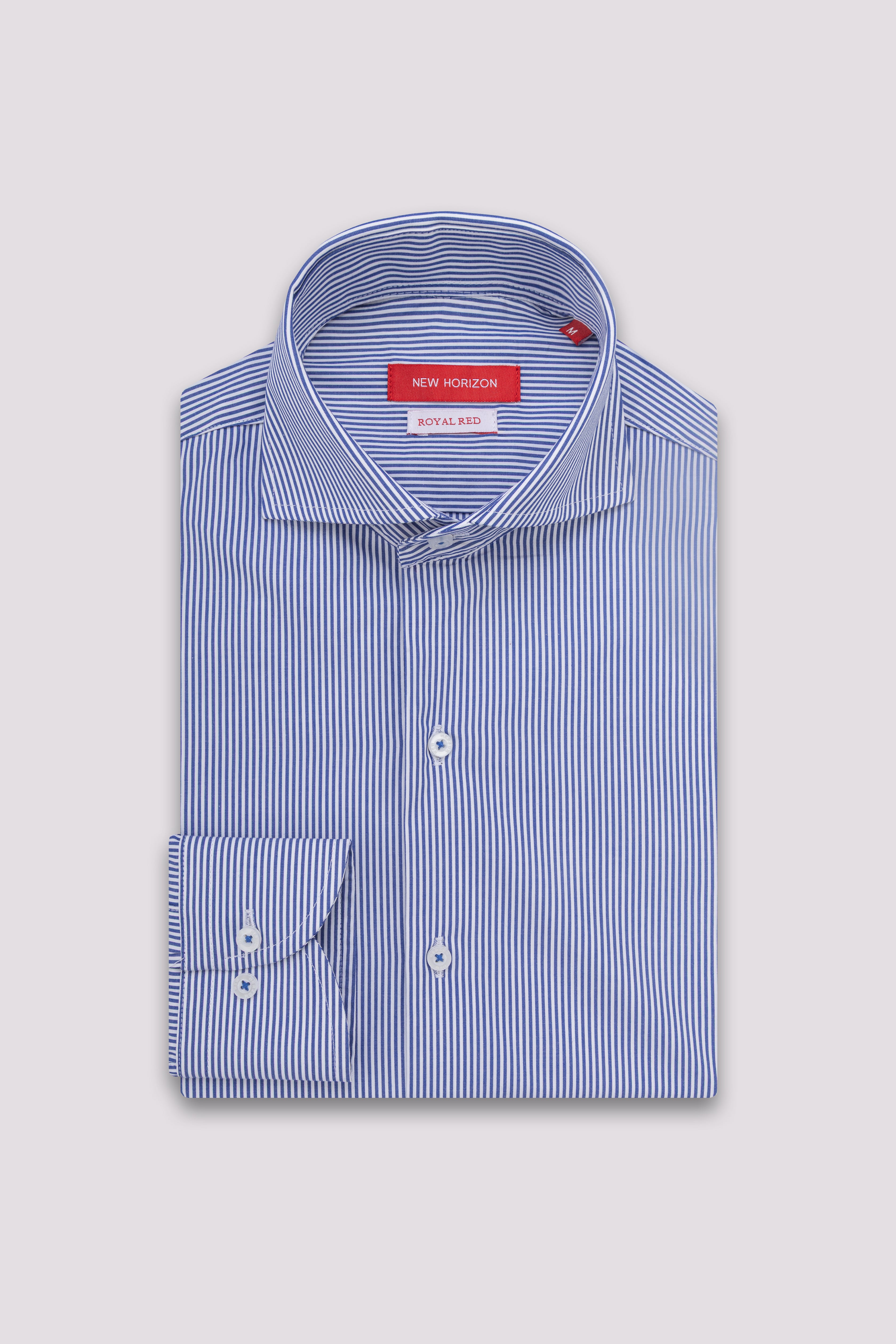 Navy Stripe Poplin Shirt
