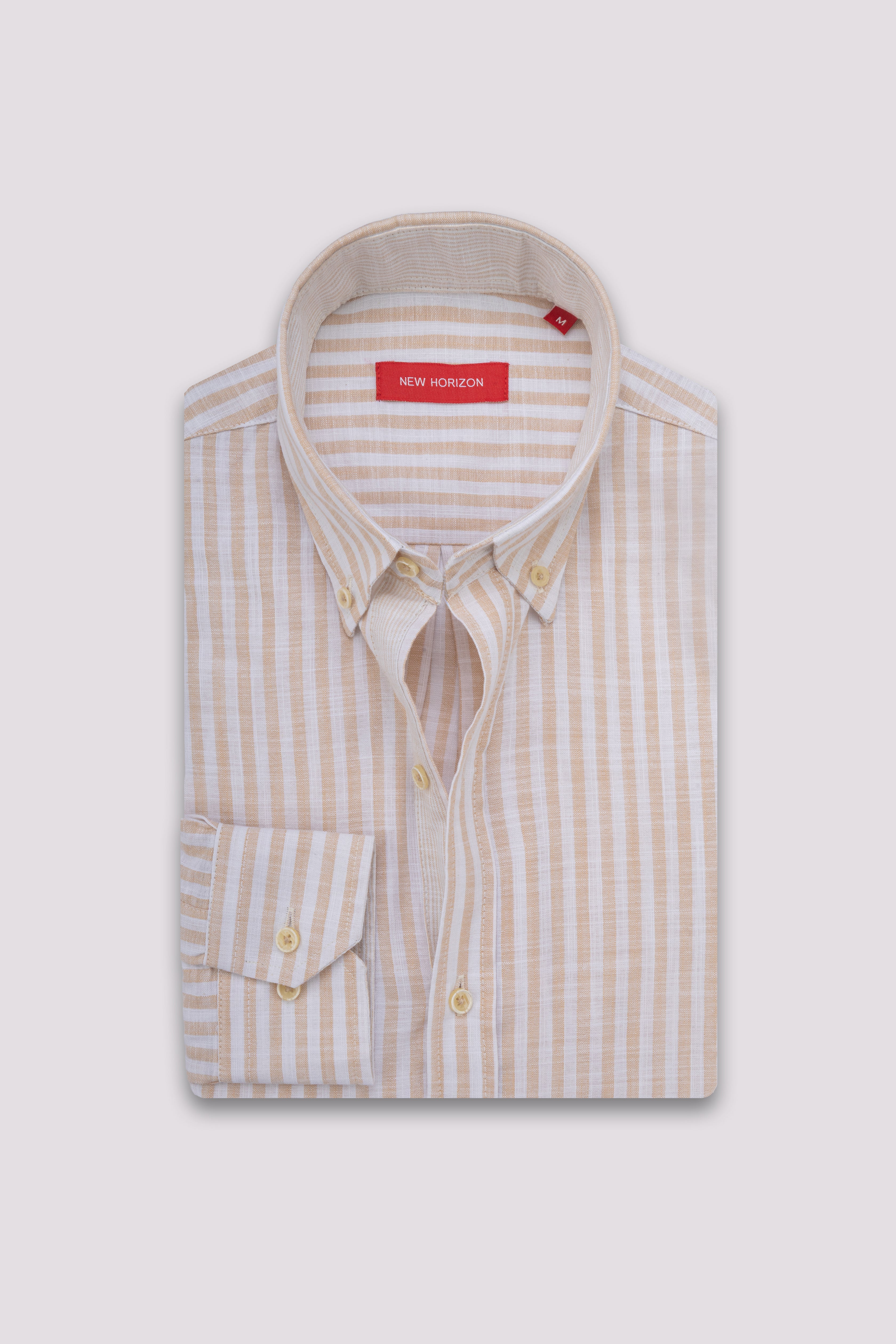 Beige Light Weave Cotton Shirt