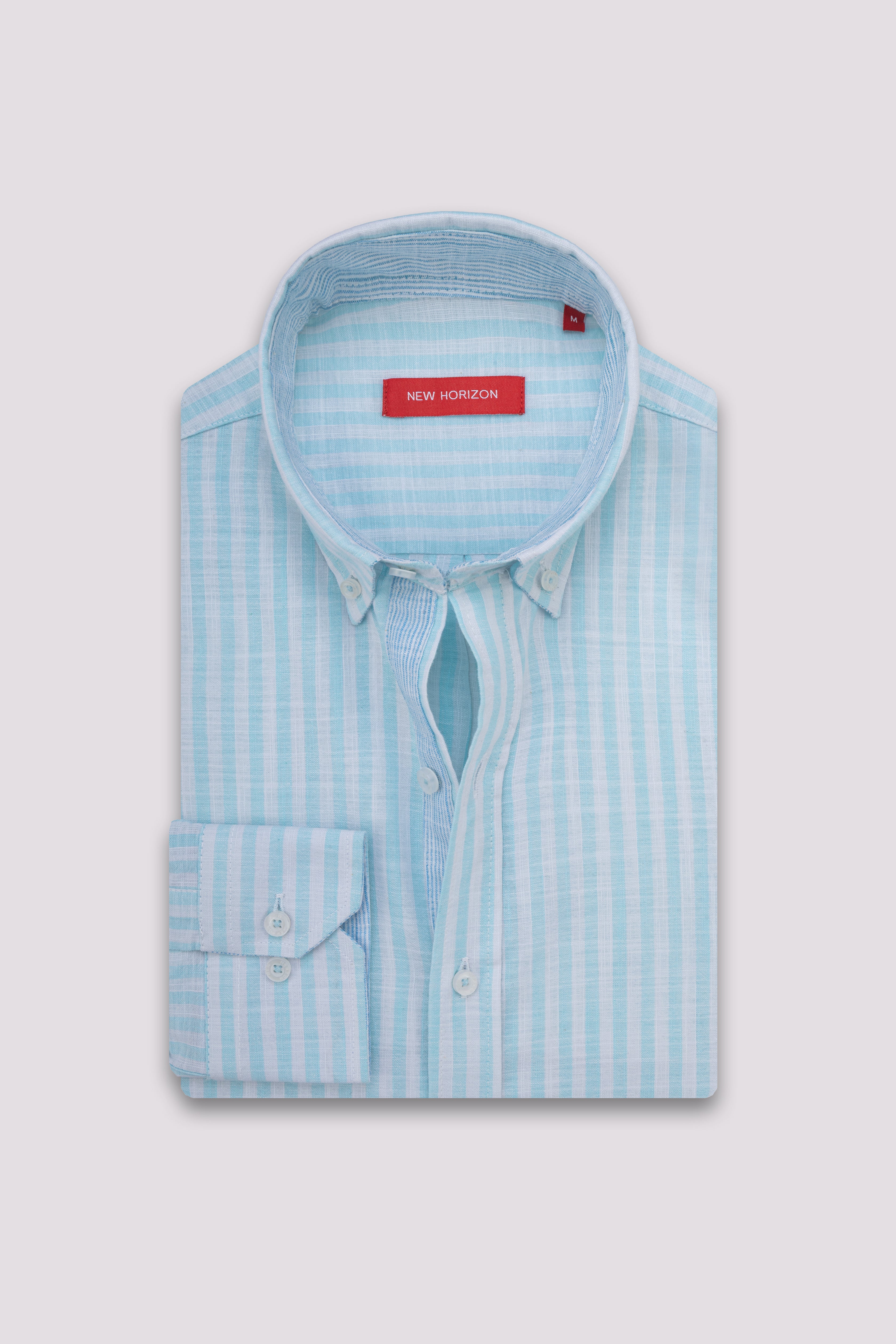 Aqua Light Weave Cotton Shirt