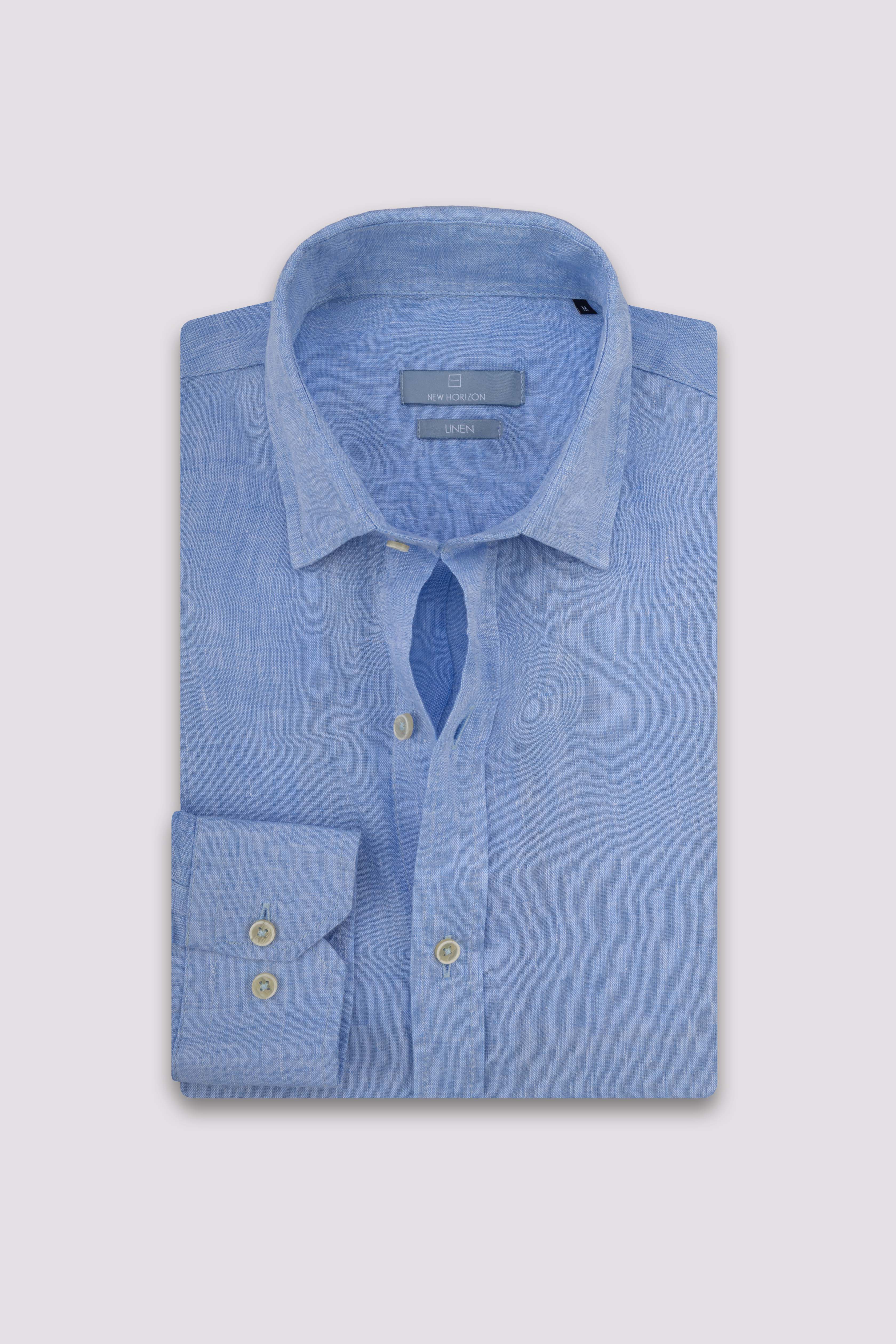 Blue Pure Linen Shirt