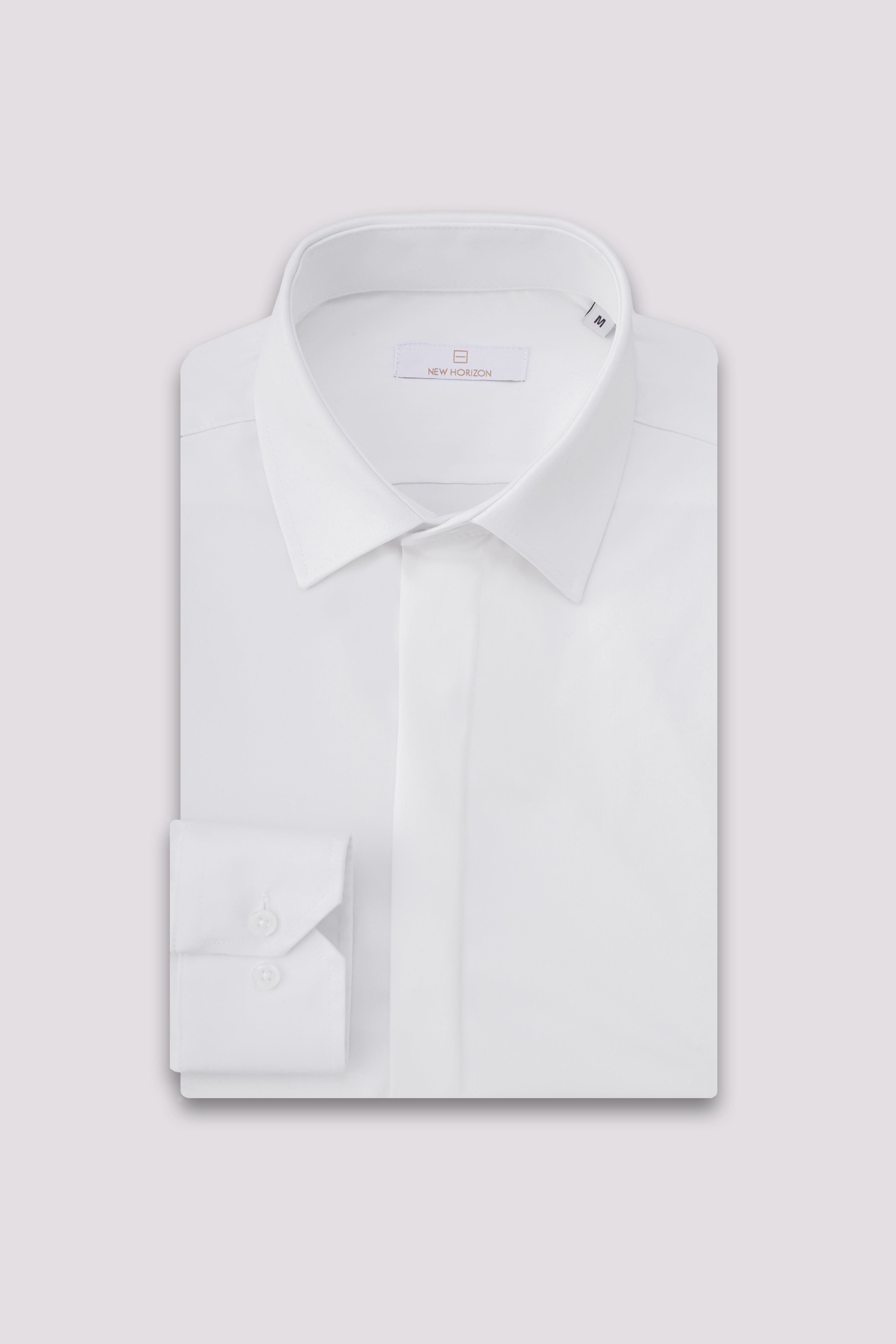 White Bamboo Tech Dress Shirt – Concealed Placket