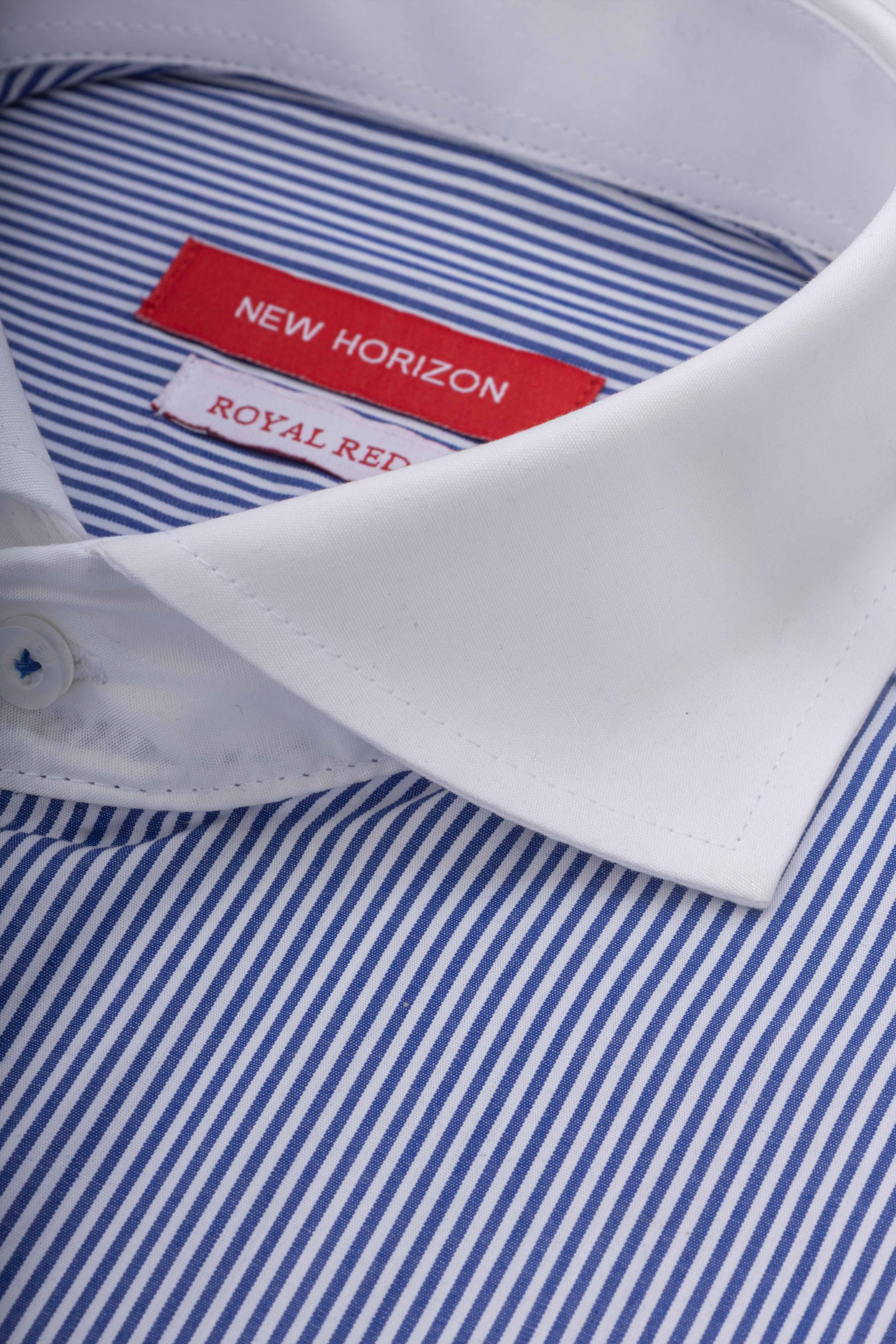 Navy Striped Cutaway Signature Shirt