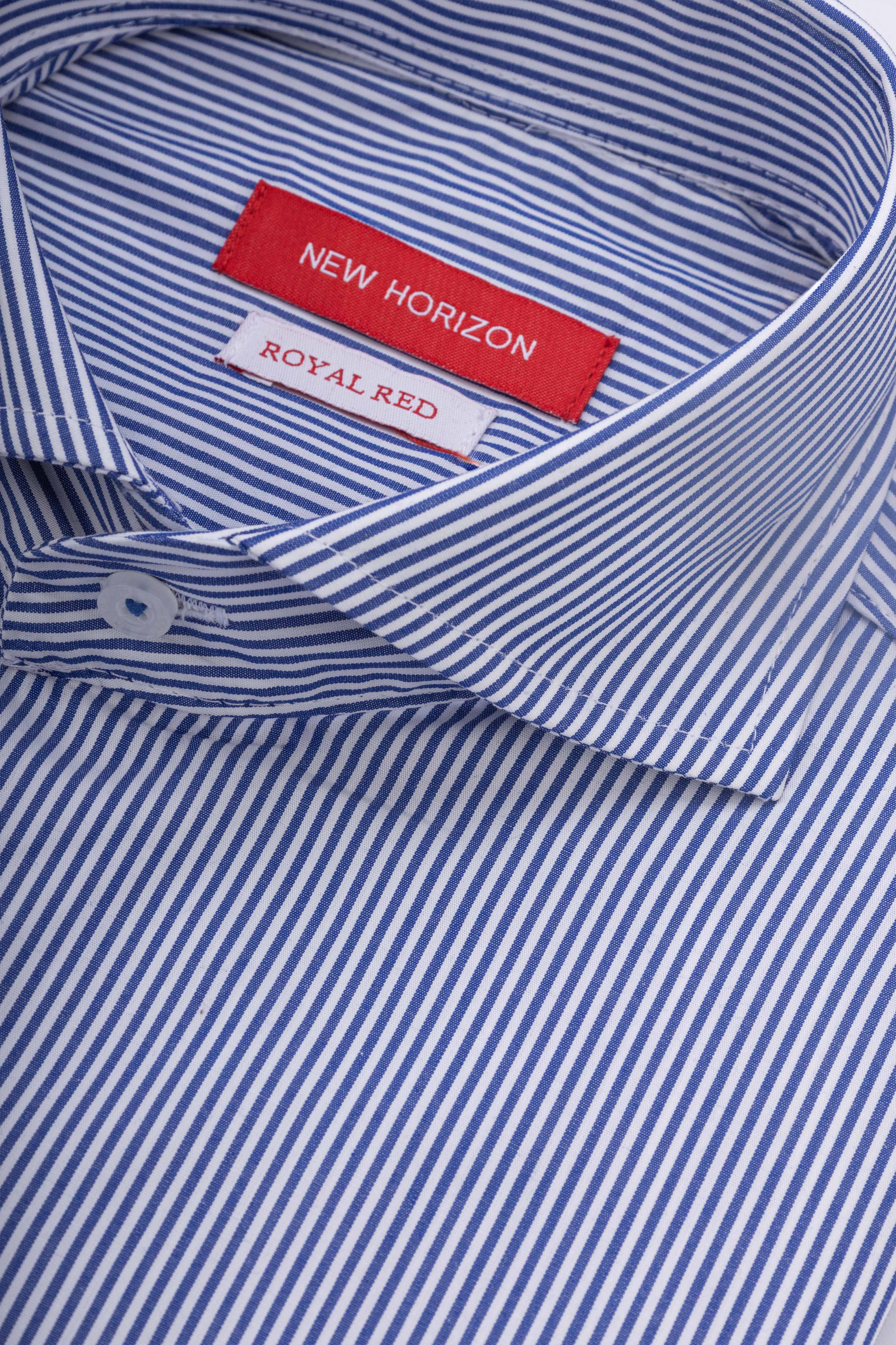 Navy Stripe Poplin Shirt
