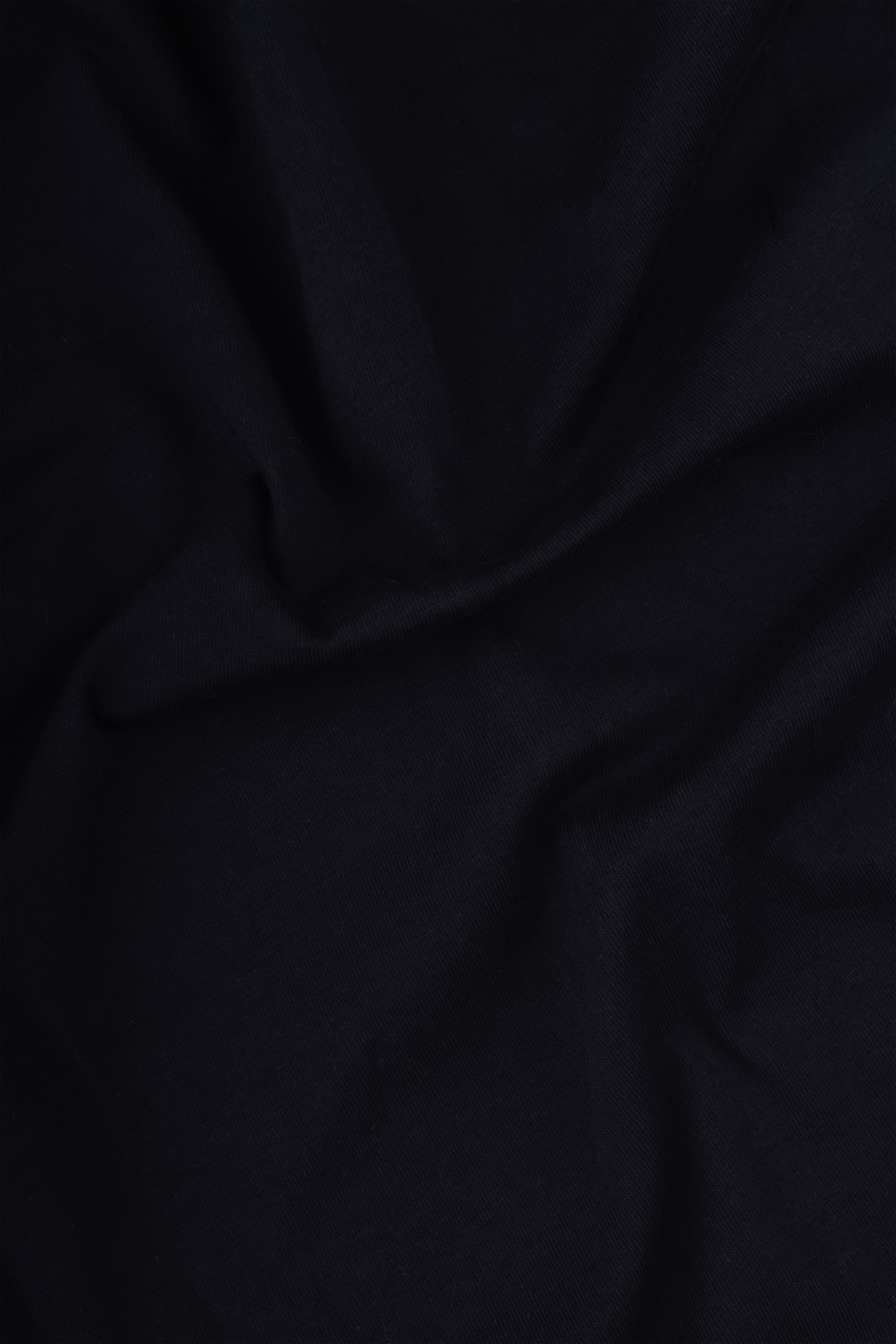 Navy Knitted Collar T-Shirt