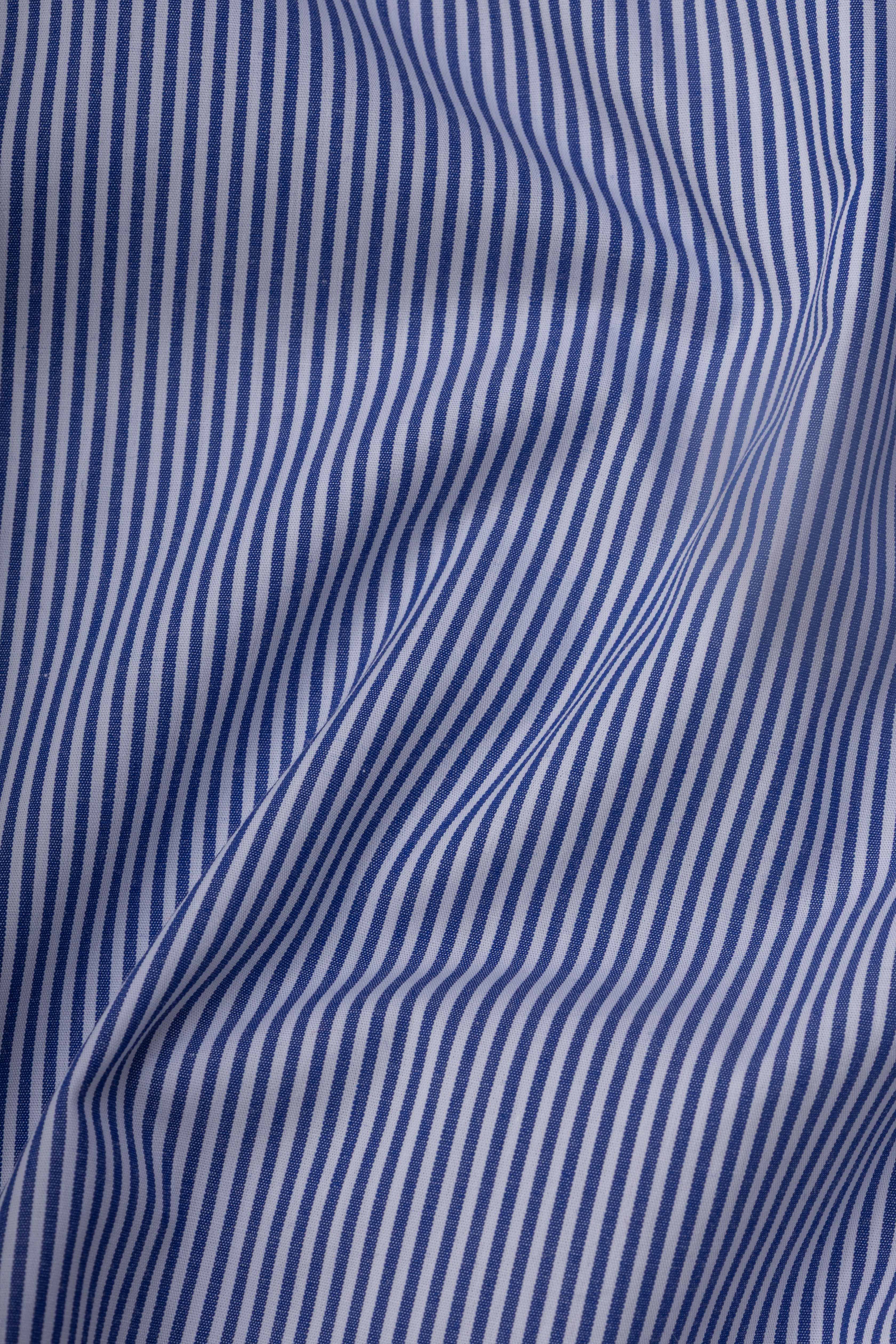 Navy Striped Cutaway Signature Shirt