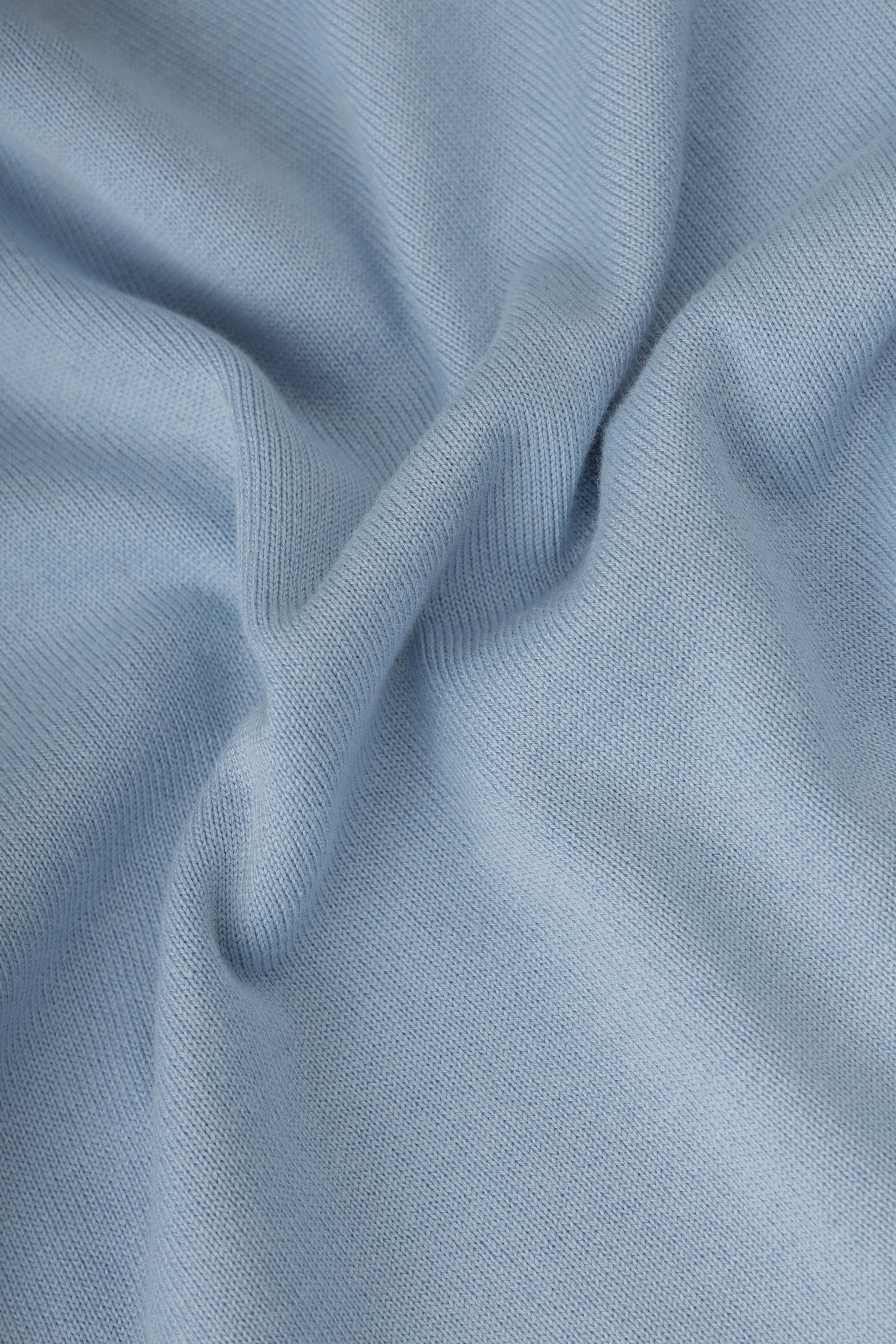 Baby Blue Knit T-Shirt