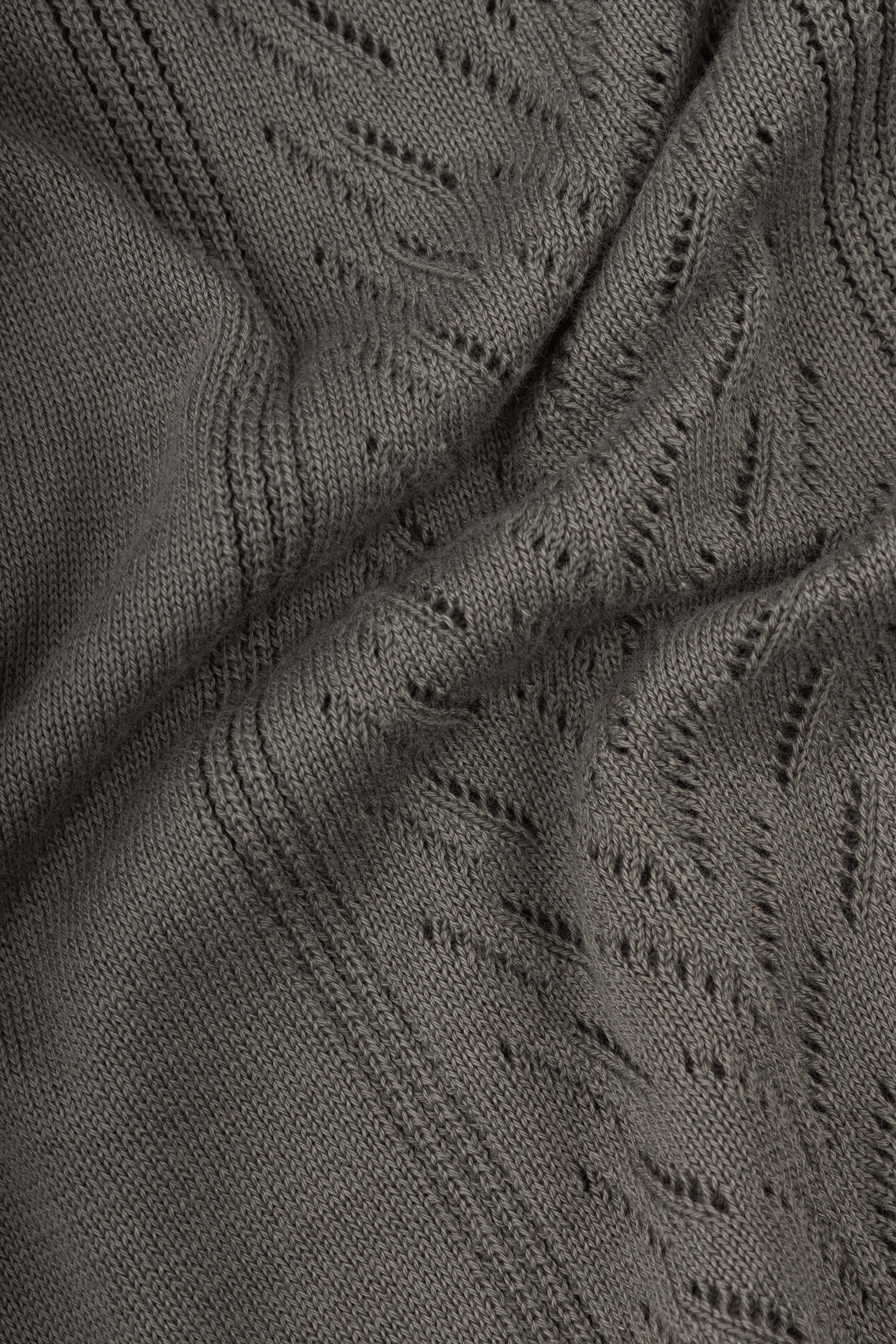 Olive Quarter Zipped Knit Polo