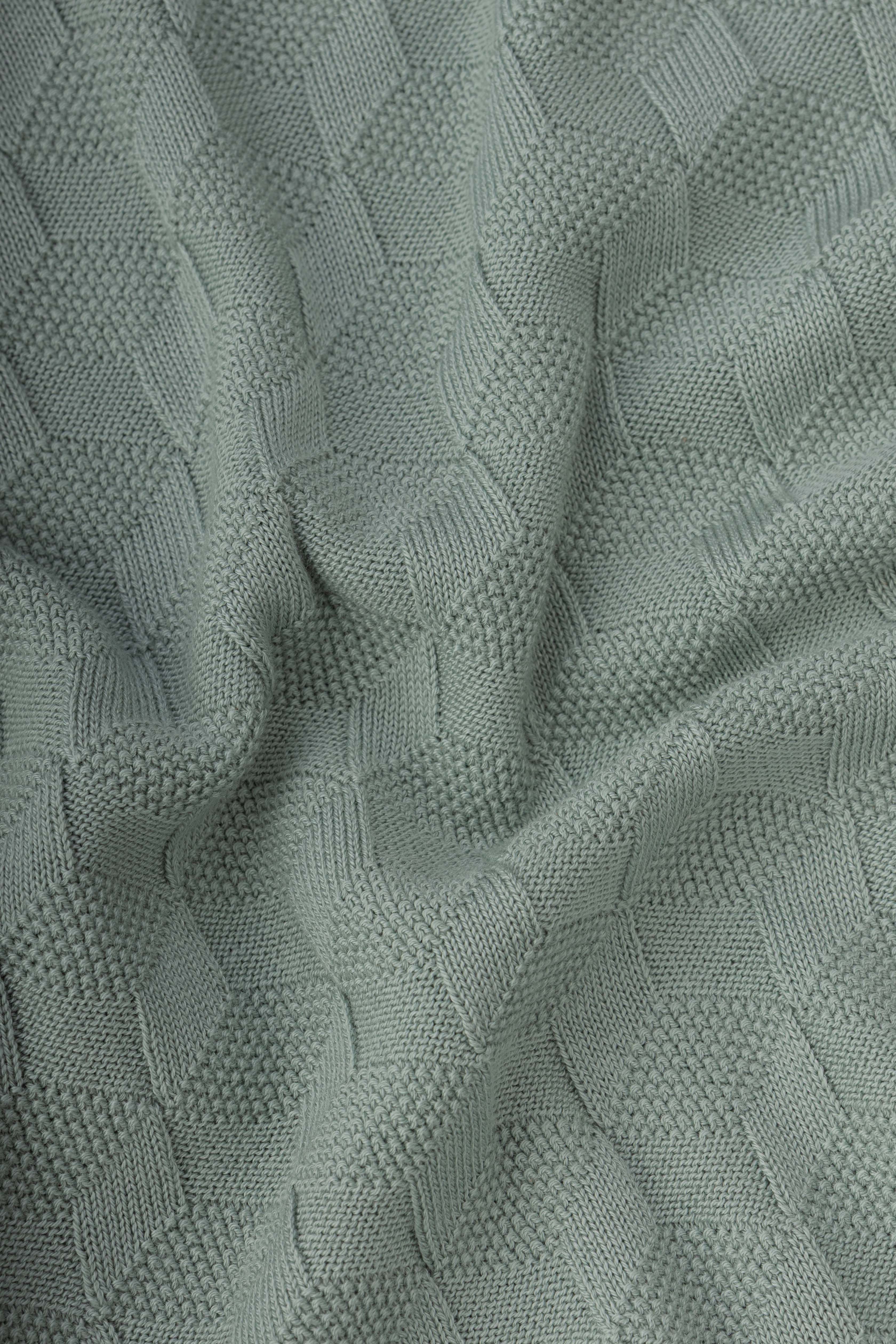 Mint Textured Knitted Polo