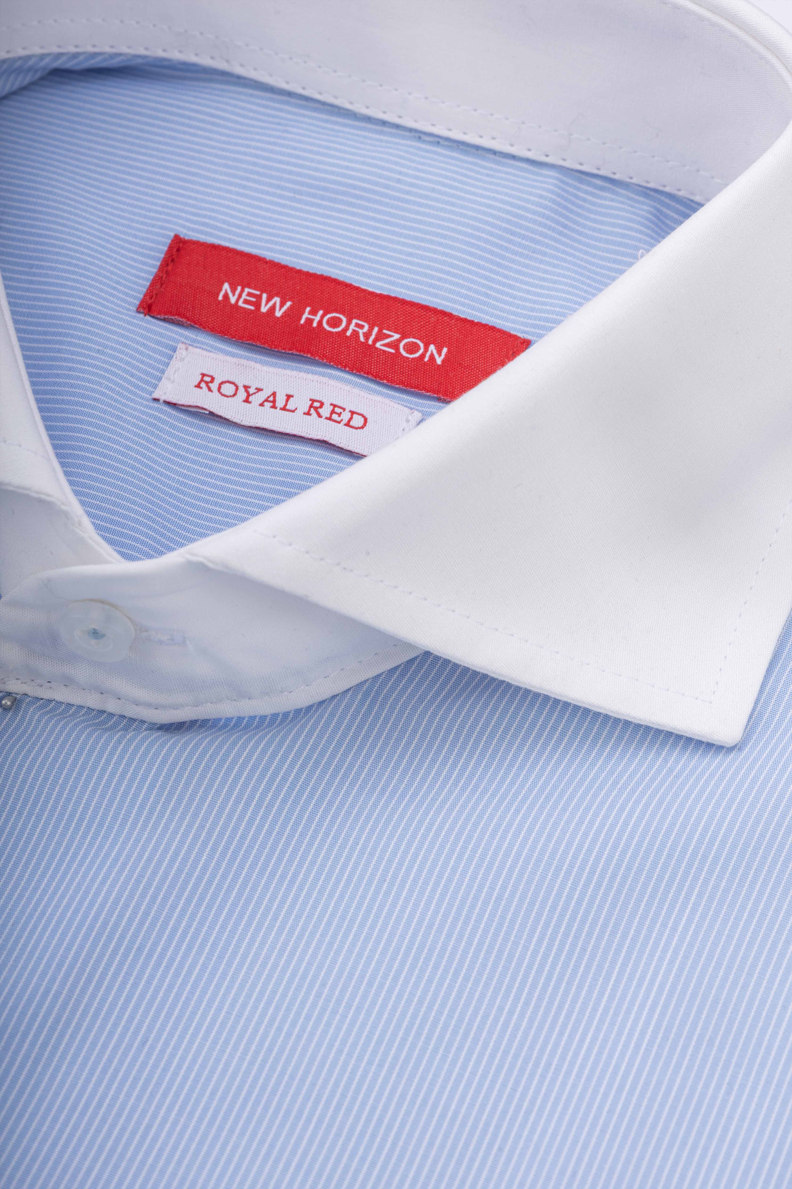 Baby Blue Striped Cutaway Signature Shirt