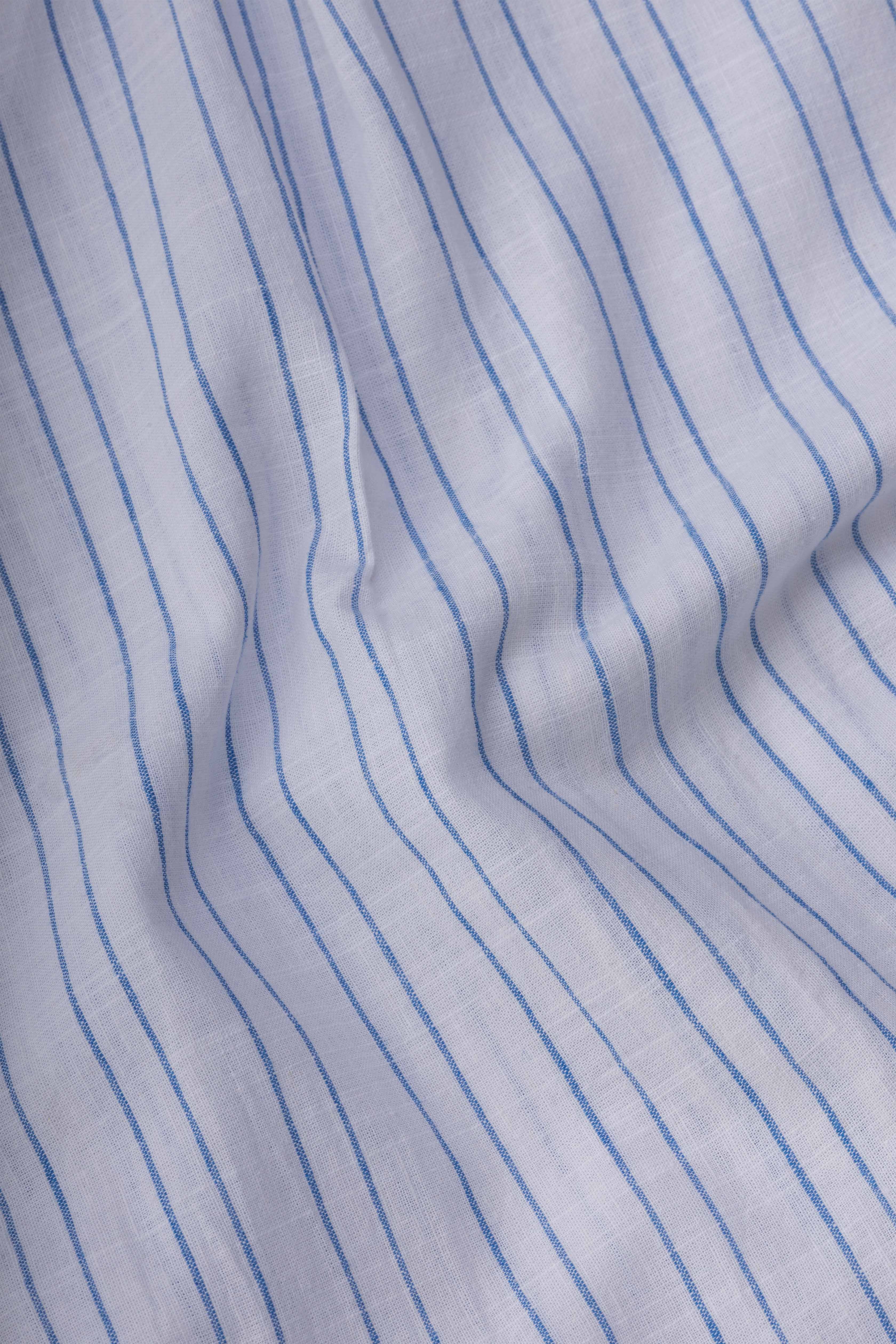 White Striped Linen-Cotton Shirt