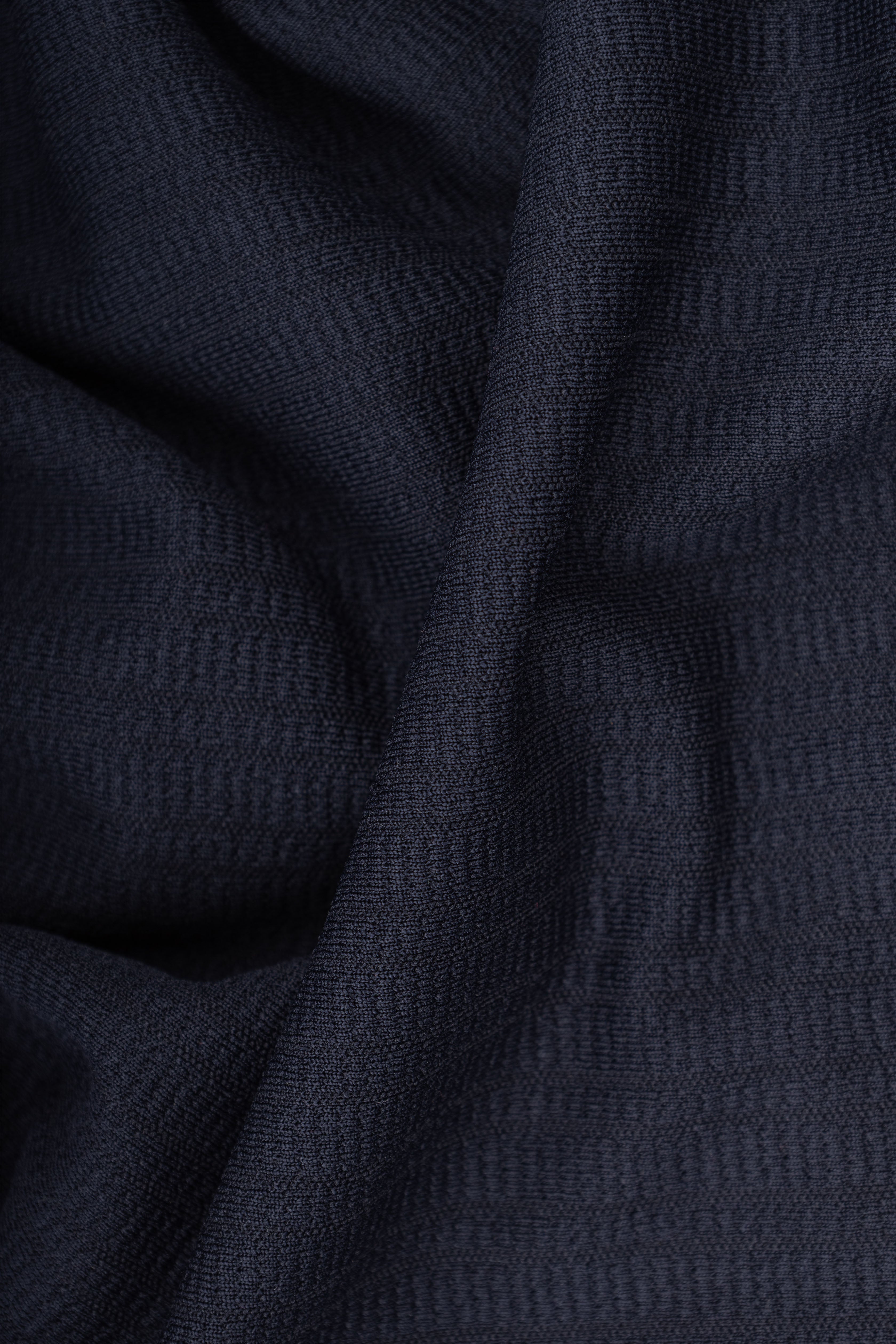 Navy Technical Zip-Up Polo Shirt