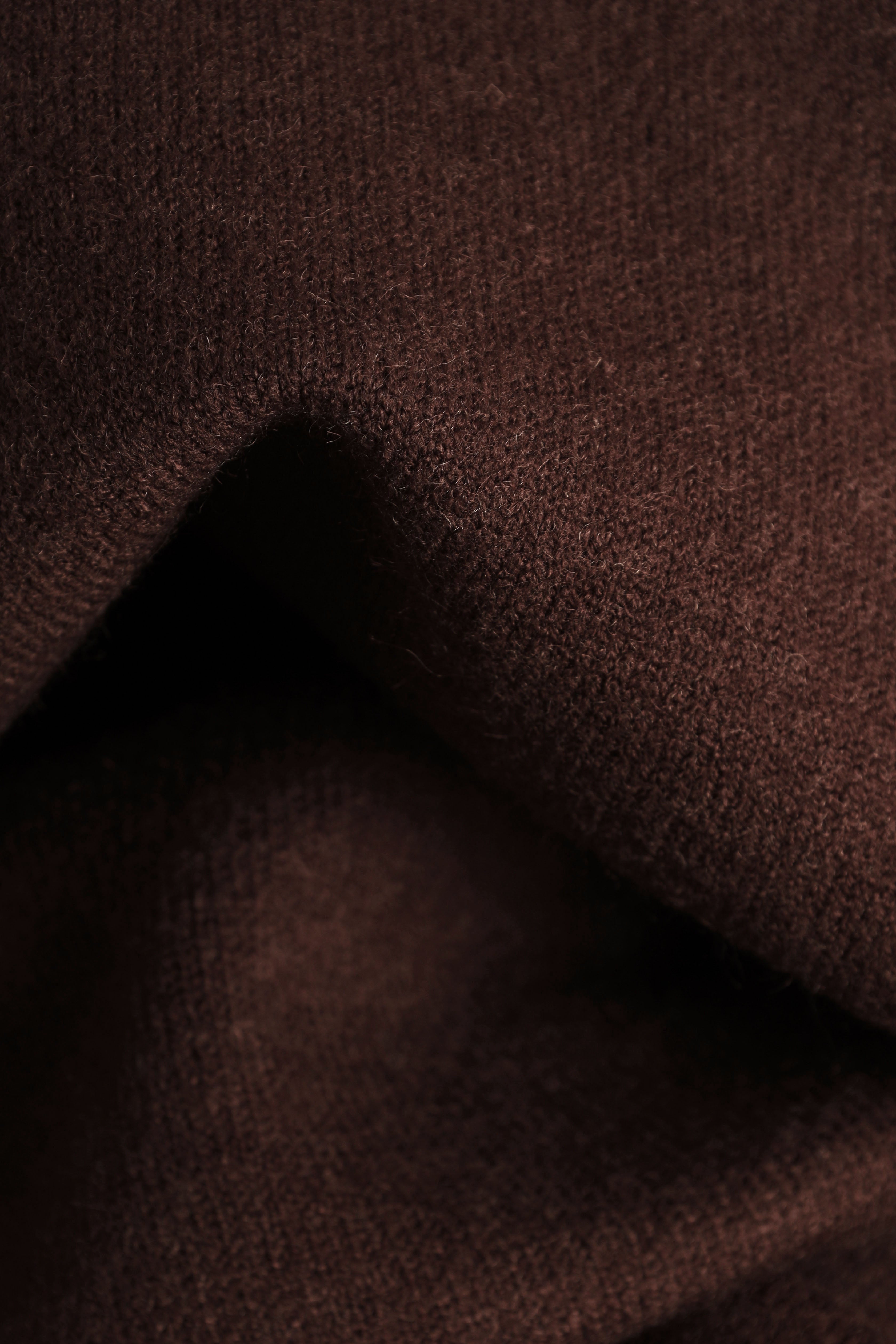 Wool Knitted Jacket - Brown
