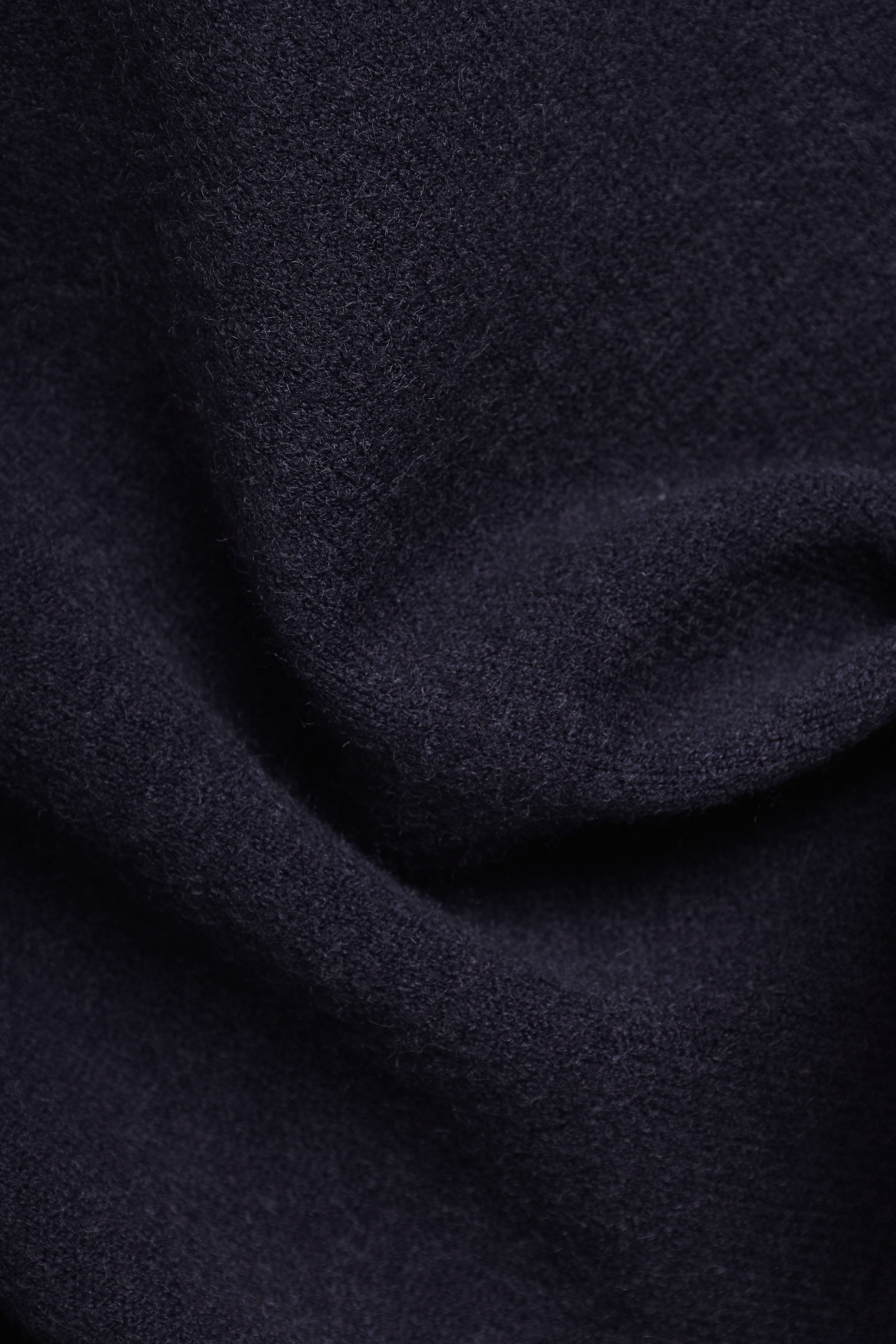 Wool Knitted Jacket - Navy